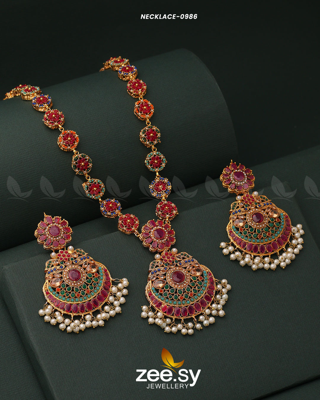 Mala Necklace-0986 - by - Libasekhas UK - Registered Vendor of : Zeesy - 100% Original Designer Dresss