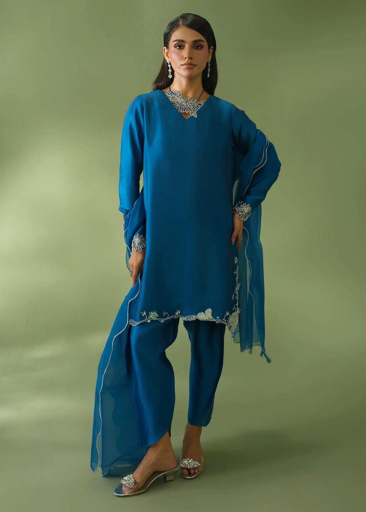 Jeem | Celestial Luxe Formals | RAYA BLUE - by Libasekhas UK - Registered Vendor of : Jeem - 100% Original Designer Dress
