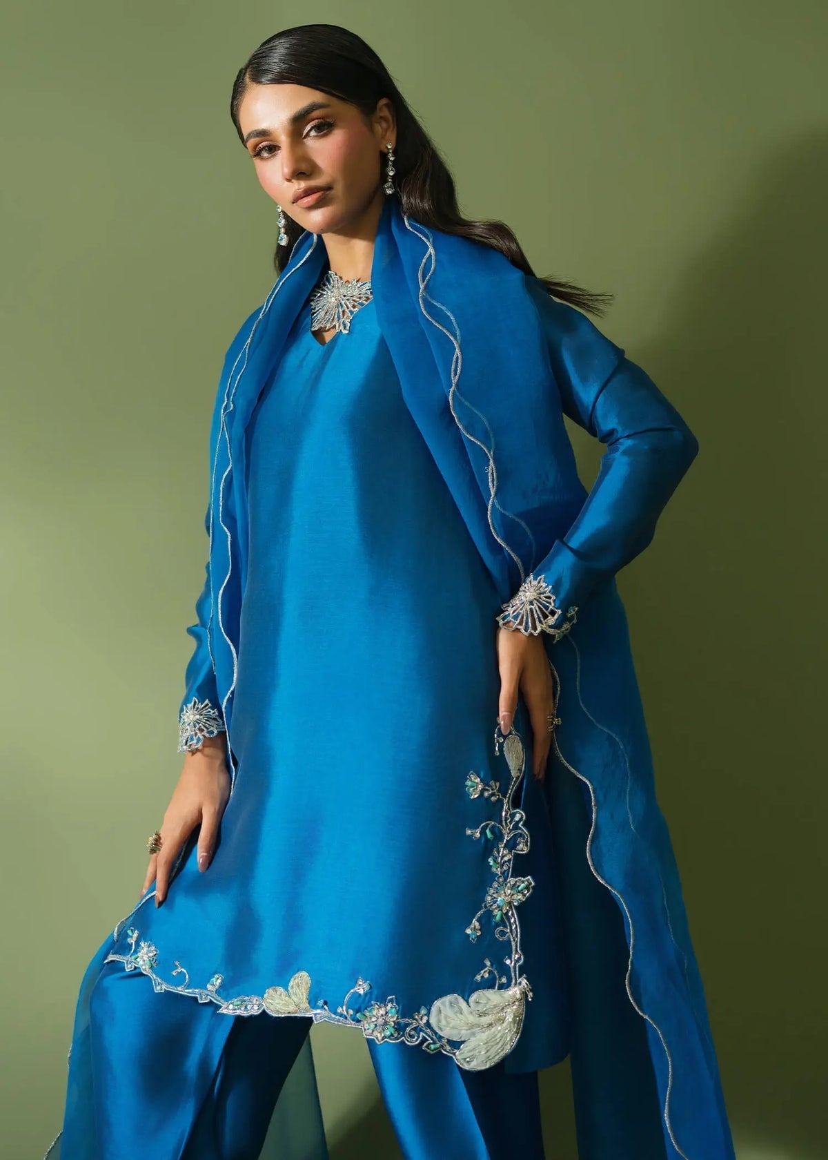 Jeem | Celestial Luxe Formals | RAYA BLUE - by Libasekhas UK - Registered Vendor of : Jeem - 100% Original Designer Dress