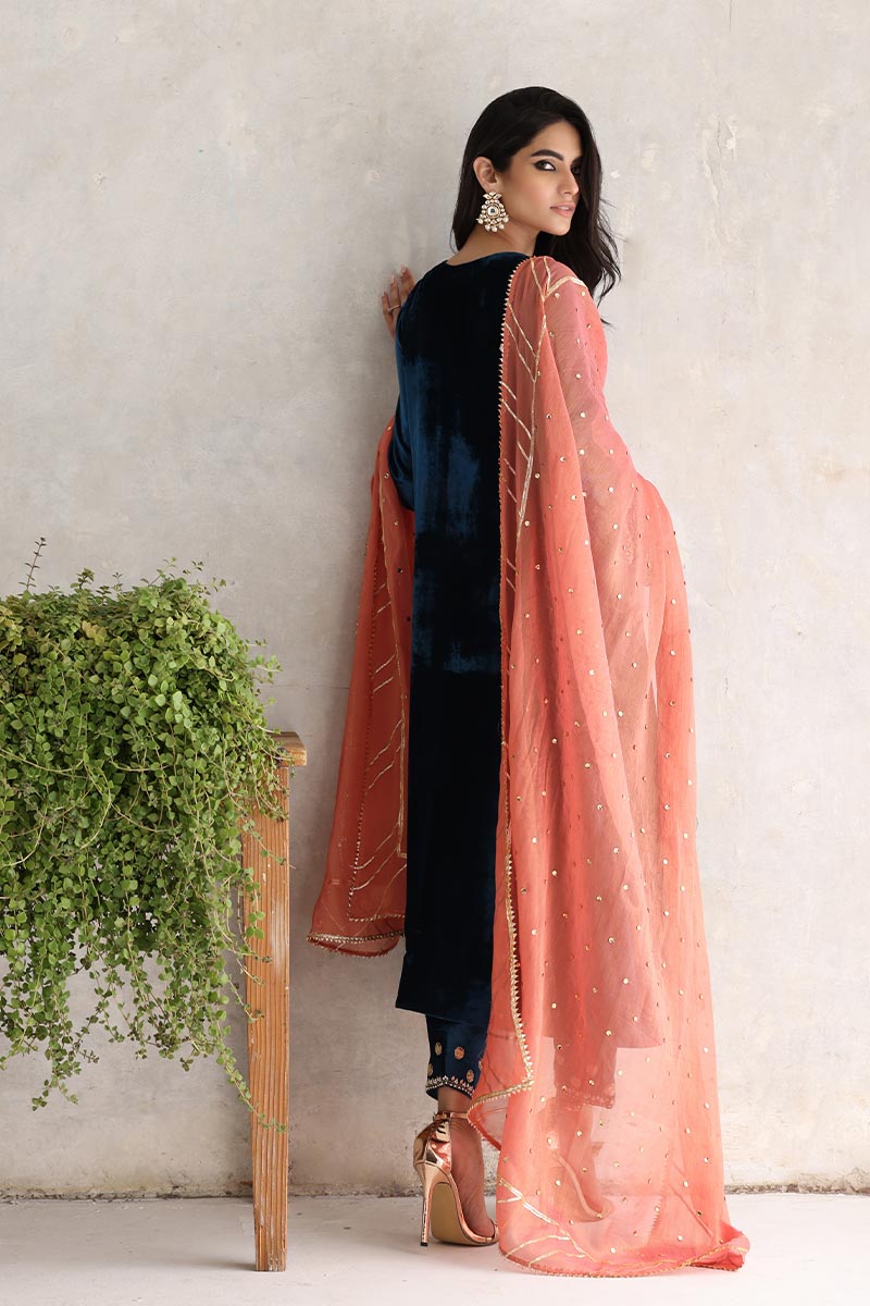 Sana Abbas | Velvet Formals | NINA - by - Libasekhas UK - Registered Vendor of : Sana Abbas - 100% Original Designer Dresss