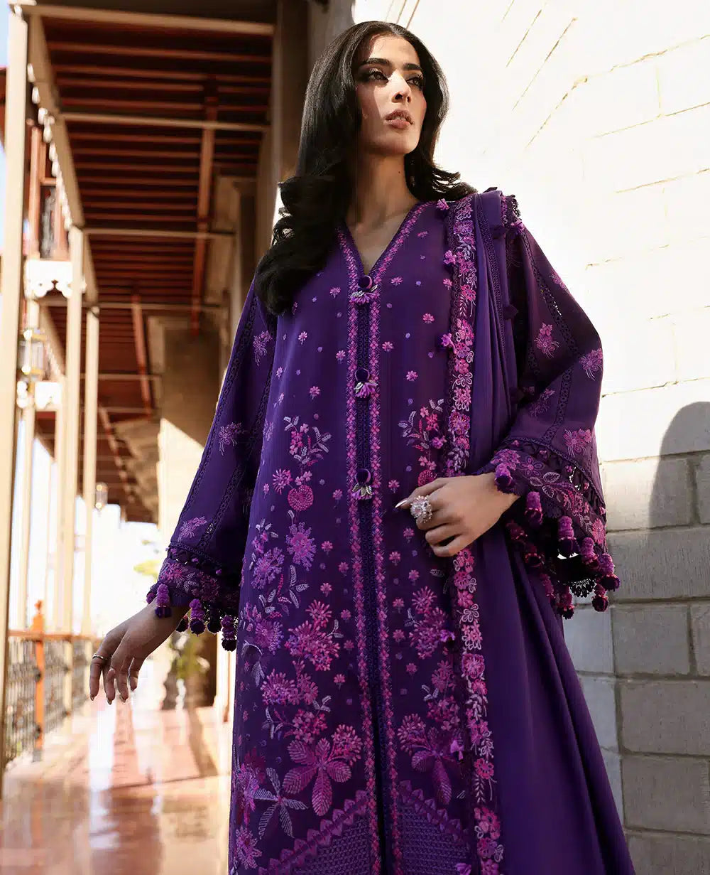 Republic Womenswear | Noemei Luxury Shawl 23 | NWU23-D1-B - by - Libasekhas UK - Registered Vendor of : Republic Womenswear - 100% Original Designer Dresss