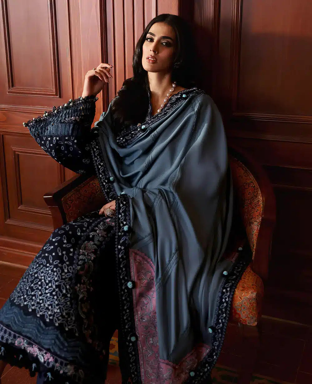 Republic Womenswear | Noemei Luxury Shawl 23 | NWU23-D5-B - by - Libasekhas UK - Registered Vendor of : Republic Womenswear - 100% Original Designer Dresss