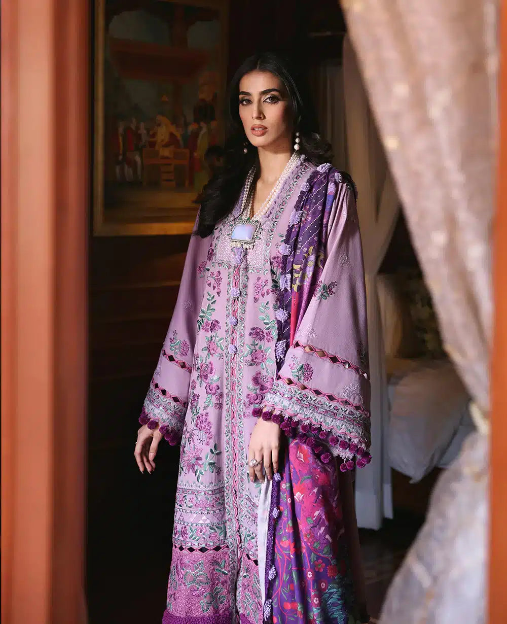 Republic Womenswear | Noemei Luxury Shawl 23 | NWU23-D7-A - by - Libasekhas UK - Registered Vendor of : Republic Womenswear - 100% Original Designer Dresss