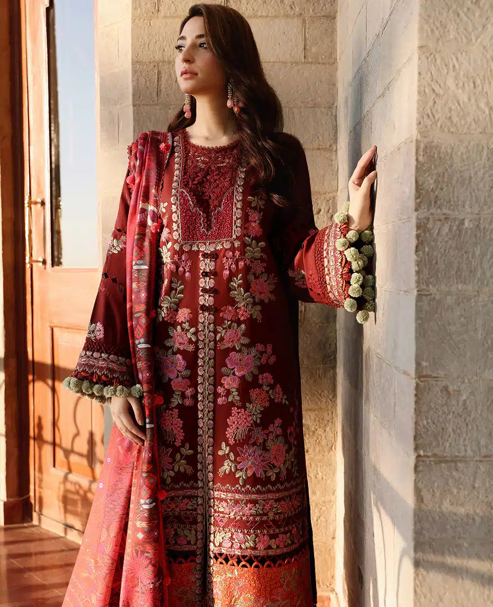 Republic Womenswear | Noemei Luxury Shawl 23 | NWU23-D7-B - by - Libasekhas UK - Registered Vendor of : Republic Womenswear - 100% Original Designer Dresss