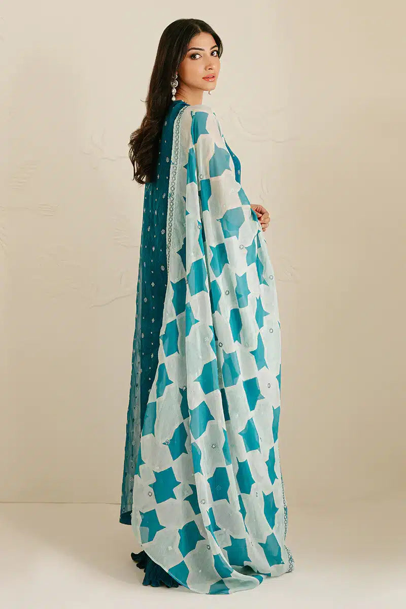 Cross Stitch | Wedding Festive 23 | Freckle Teal - by - Libasekhas UK - Registered Vendor of : Cross Stitch - 100% Original Designer Dresss