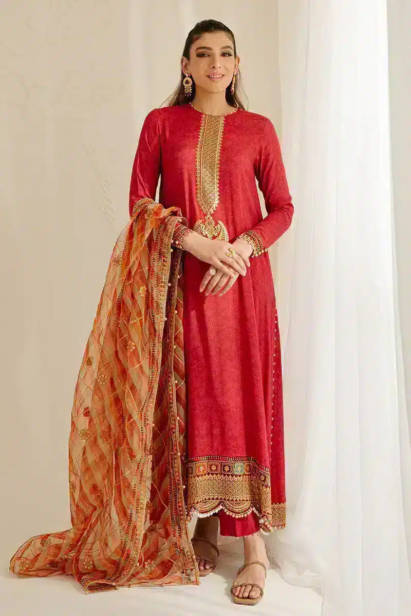 Cross Stitch | Wedding Festive 23 | POMPEIAN RED - by - Libasekhas UK - Registered Vendor of : Cross Stitch - 100% Original Designer Dresss