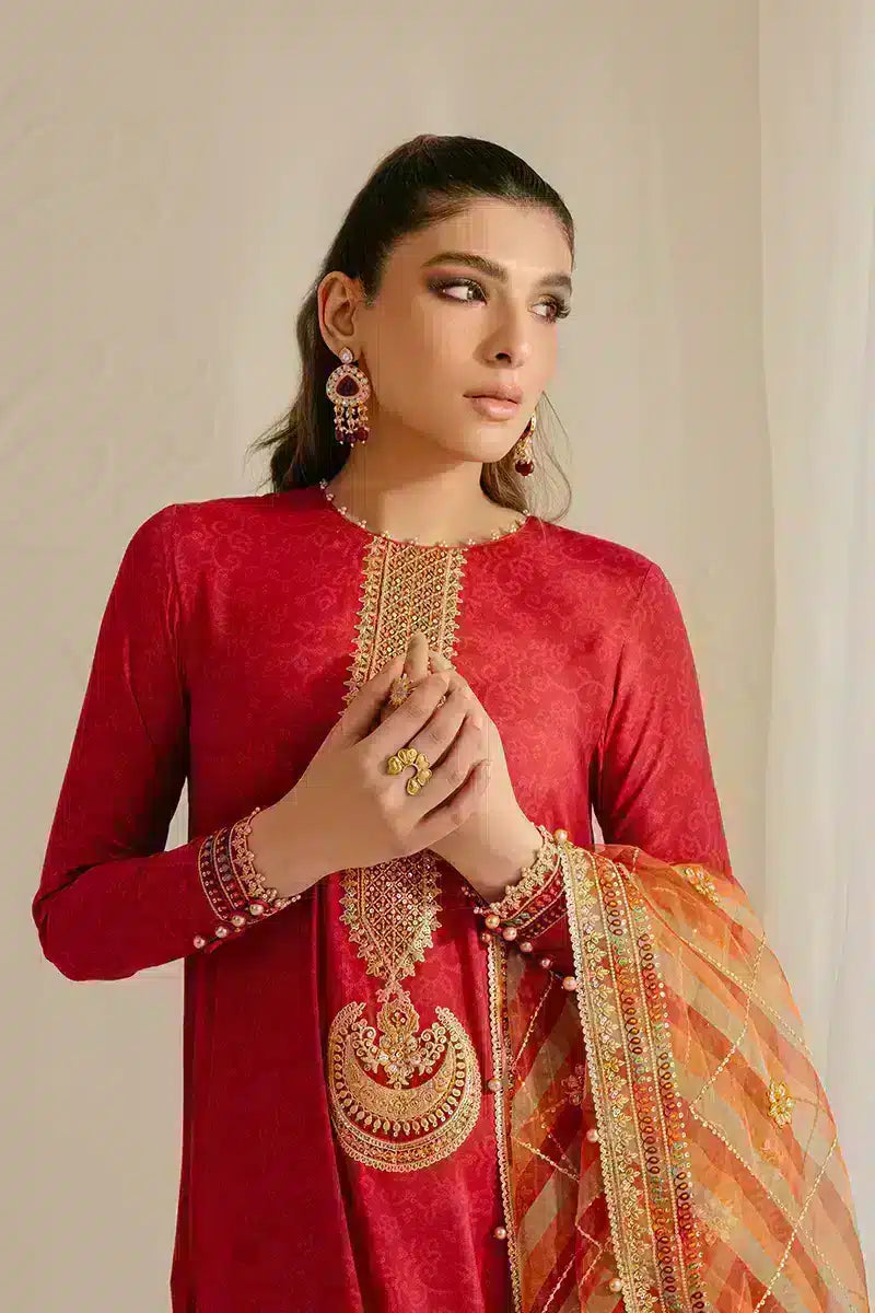 Cross Stitch | Wedding Festive 23 | POMPEIAN RED - by - Libasekhas UK - Registered Vendor of : Cross Stitch - 100% Original Designer Dresss