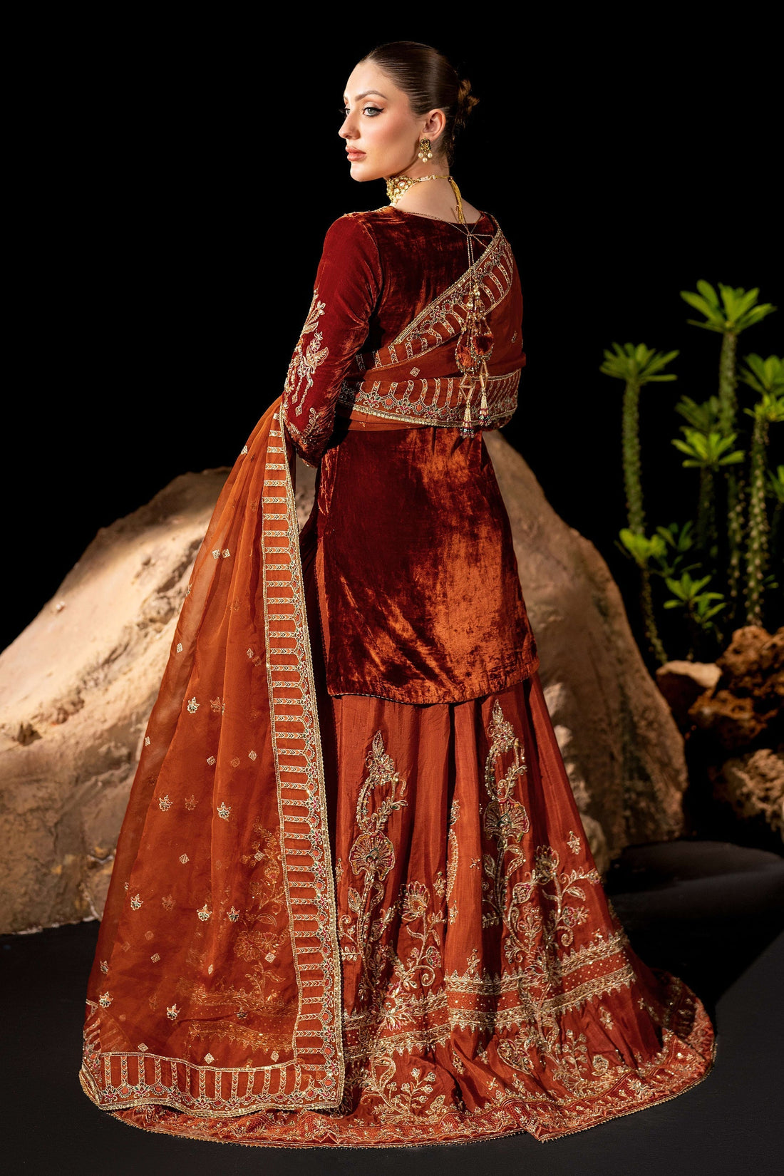 Naqshi | Makhmal 24 |  Amber - by - Libasekhas UK - Registered Vendor of : Naqshi - 100% Original Designer Dresss