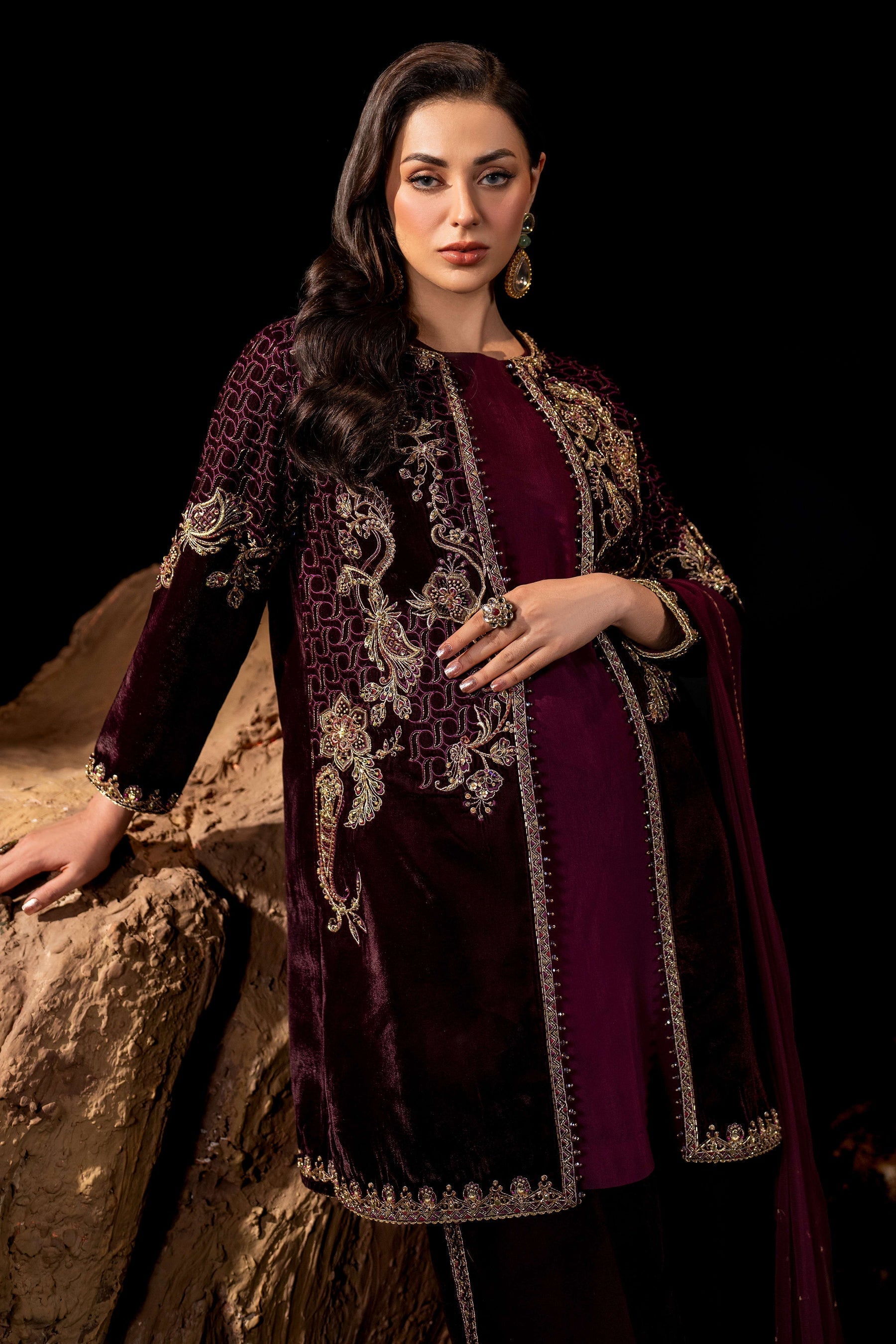 Naqshi | Makhmal 24 | Qandeel - by - Libasekhas UK - Registered Vendor of : Naqshi - 100% Original Designer Dresss