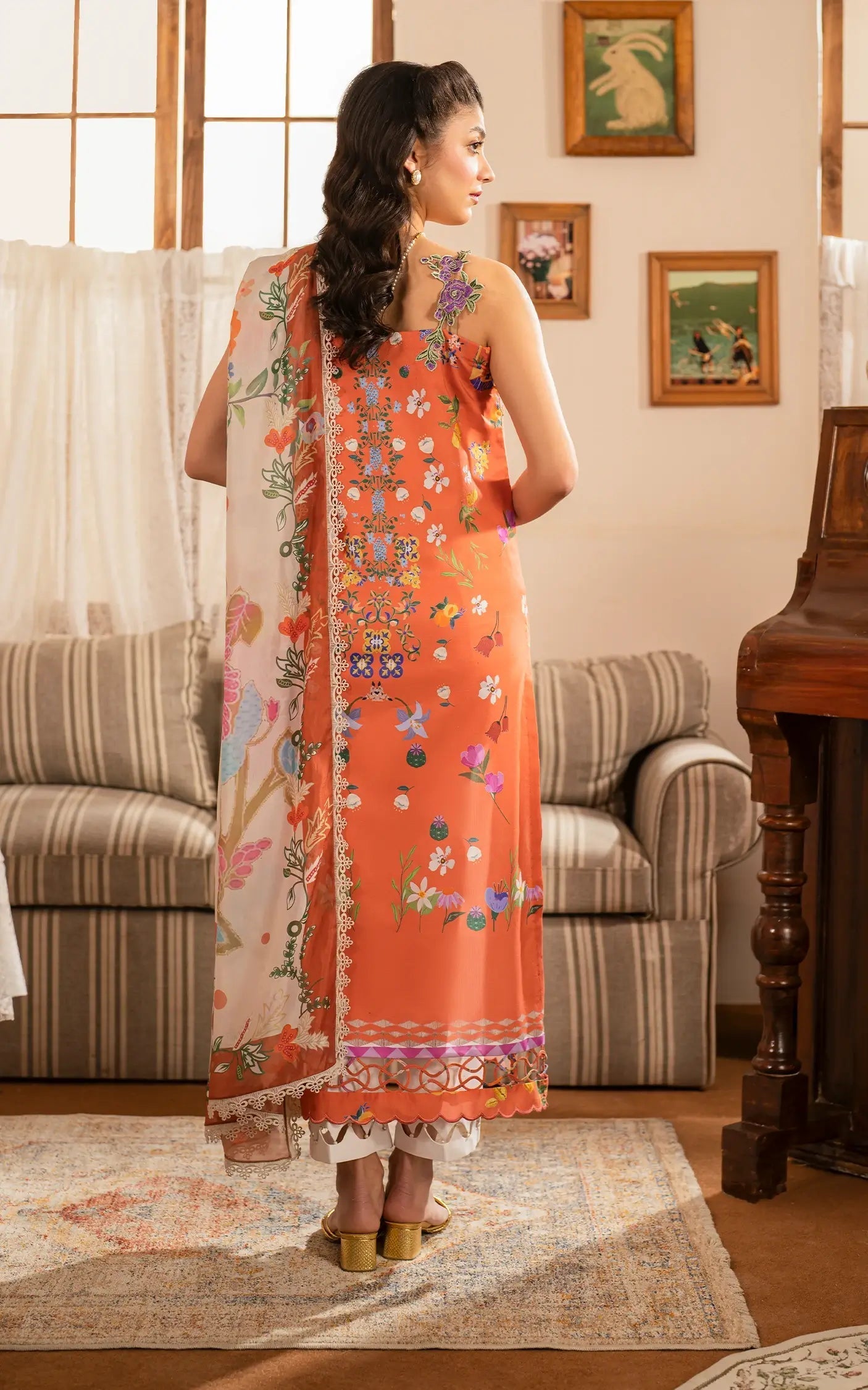 Asifa and Nabeel | Meraki Vintage 25 | Naranji (MVL25-01) - by - Libasekhas UK - Registered Vendor of : Asifa and Nabeel - 100% Original Designer Dresss