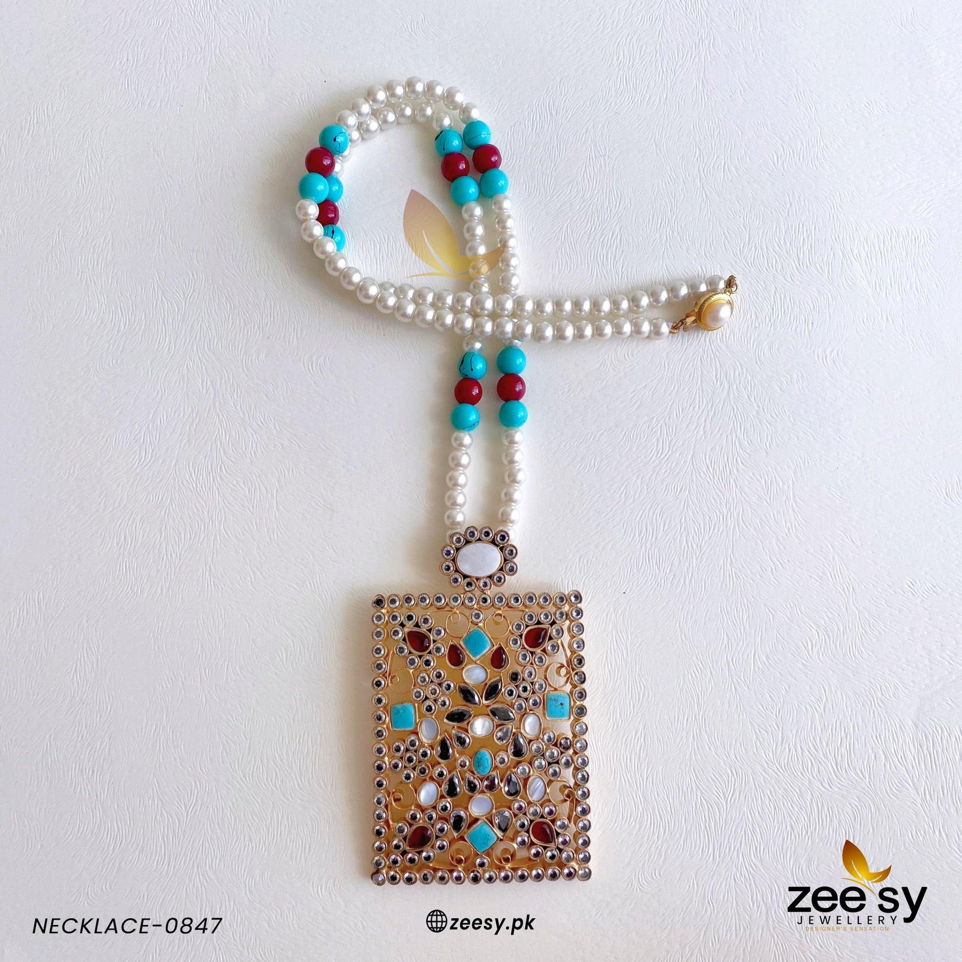 Necklace-0847 - by - Libasekhas UK - Registered Vendor of : Zeesy - 100% Original Designer Dresss