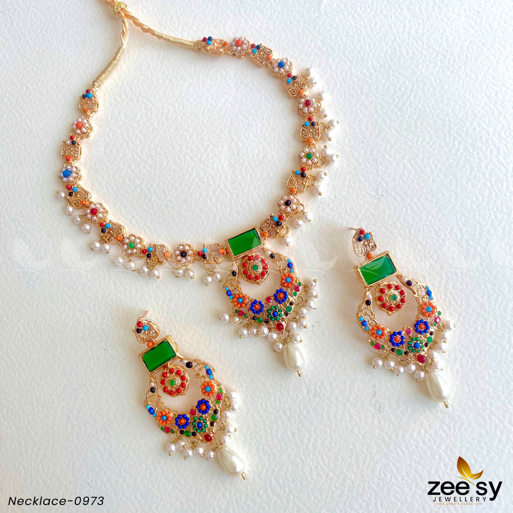 Necklace-0973 - by - Libasekhas UK - Registered Vendor of : Zeesy - 100% Original Designer Dresss