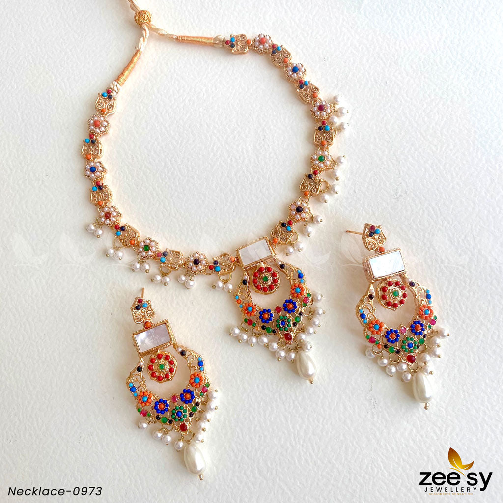 Necklace-0973 - by - Libasekhas UK - Registered Vendor of : Zeesy - 100% Original Designer Dresss
