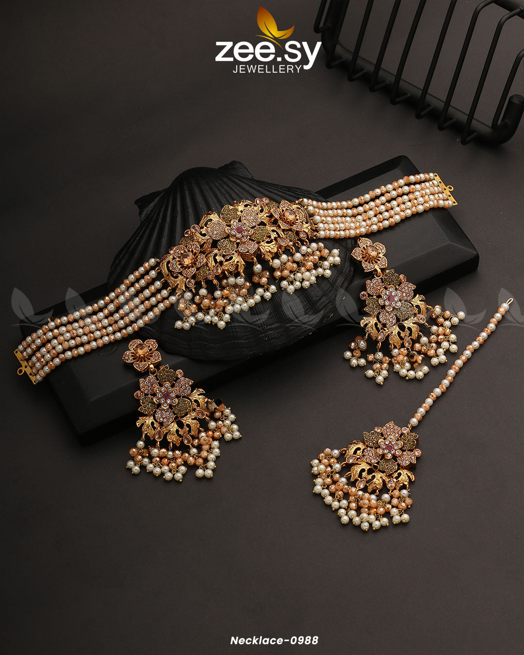 Necklace-0988 - by - Libasekhas UK - Registered Vendor of : Zeesy - 100% Original Designer Dresss