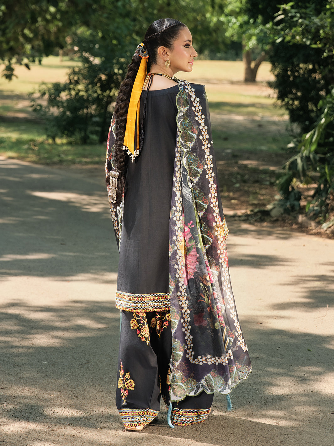 Hemstitch | The Garden Lawn | Night Jasmine - by Libasekhas UK - Registered Vendor of : Hemstitch - 100% Original Designer Dress