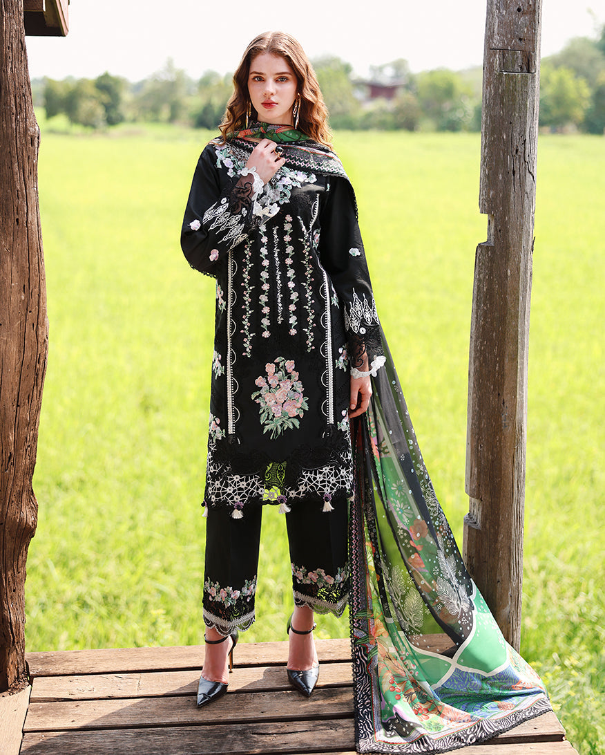 Mushq | The Secret Garden Lawn | Nightshade Bloom - by Libasekhas UK - Registered Vendor of : Mushq - 100% Original Designer Dress