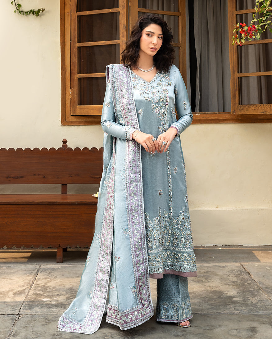 Mushq | Sunehri Lama Silk | Nissa - by Libasekhas UK - Registered Vendor of : Mushq - 100% Original Designer Dress