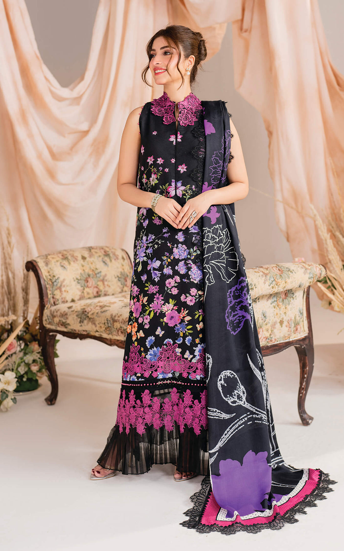 Asifa and Nabeel | Winter Meraki 24 | Nocturne-MW-10 - by - Libasekhas UK - Registered Vendor of : Asifa and Nabeel - 100% Original Designer Dresss