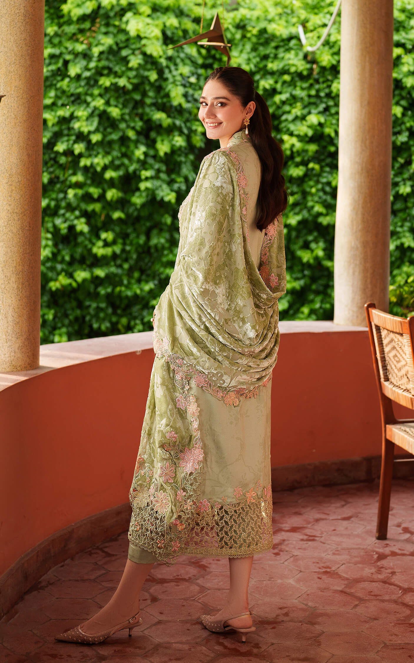 Asifa and Nabeel | Pashmina Luxe 25 | Noir LWC25-04 - by Libasekhas UK - Registered Vendor of : Asifa and Nabeel - 100% Original Designer Dress