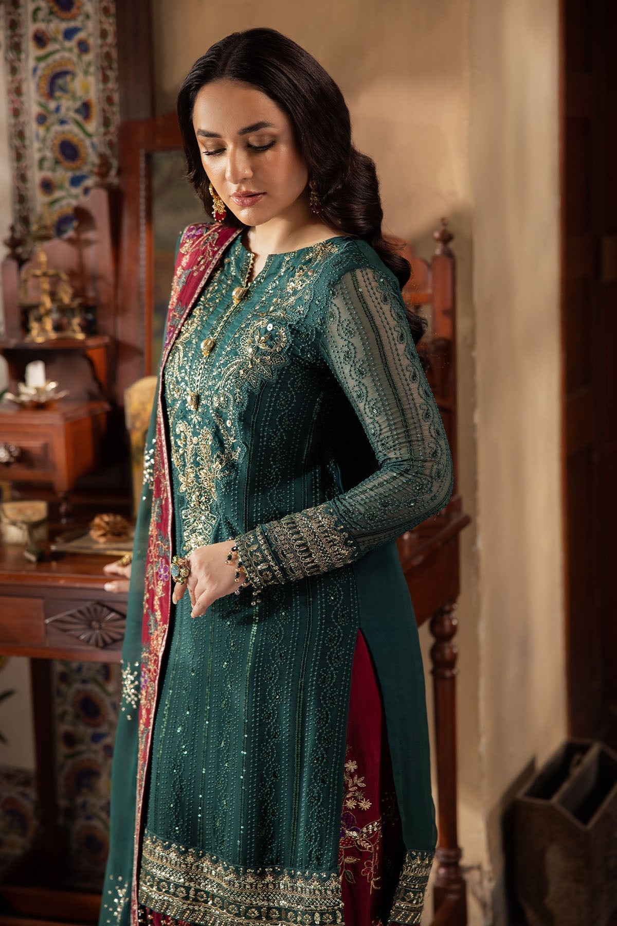 Nureh | Alfaaz Formals |  NL-74 MAHROO - by - Libasekhas UK - Registered Vendor of : Nureh - 100% Original Designer Dresss
