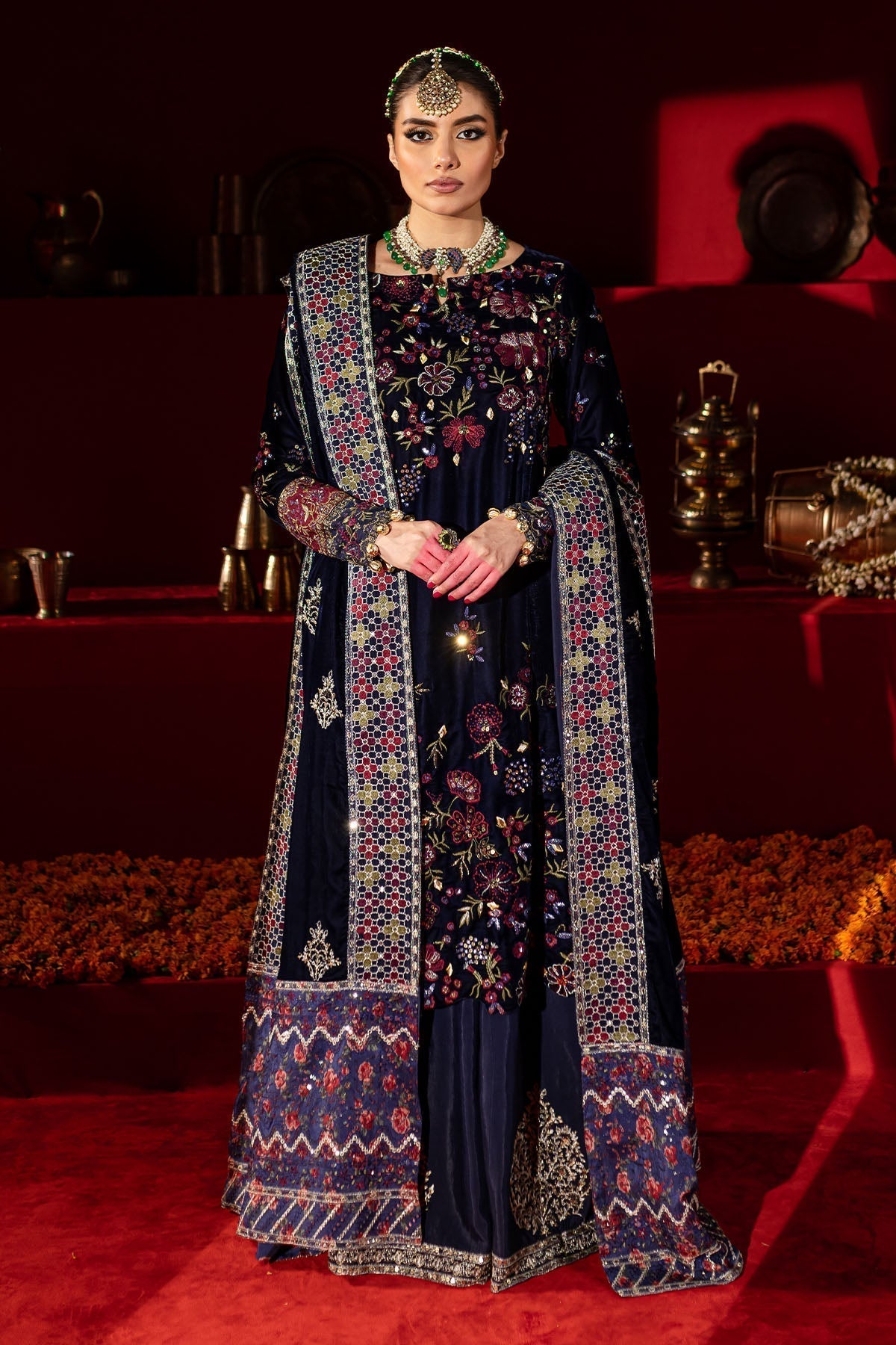 Nureh | Maya Velvet |  NW-93 - by - Libasekhas UK - Registered Vendor of : Nureh - 100% Original Designer Dresss
