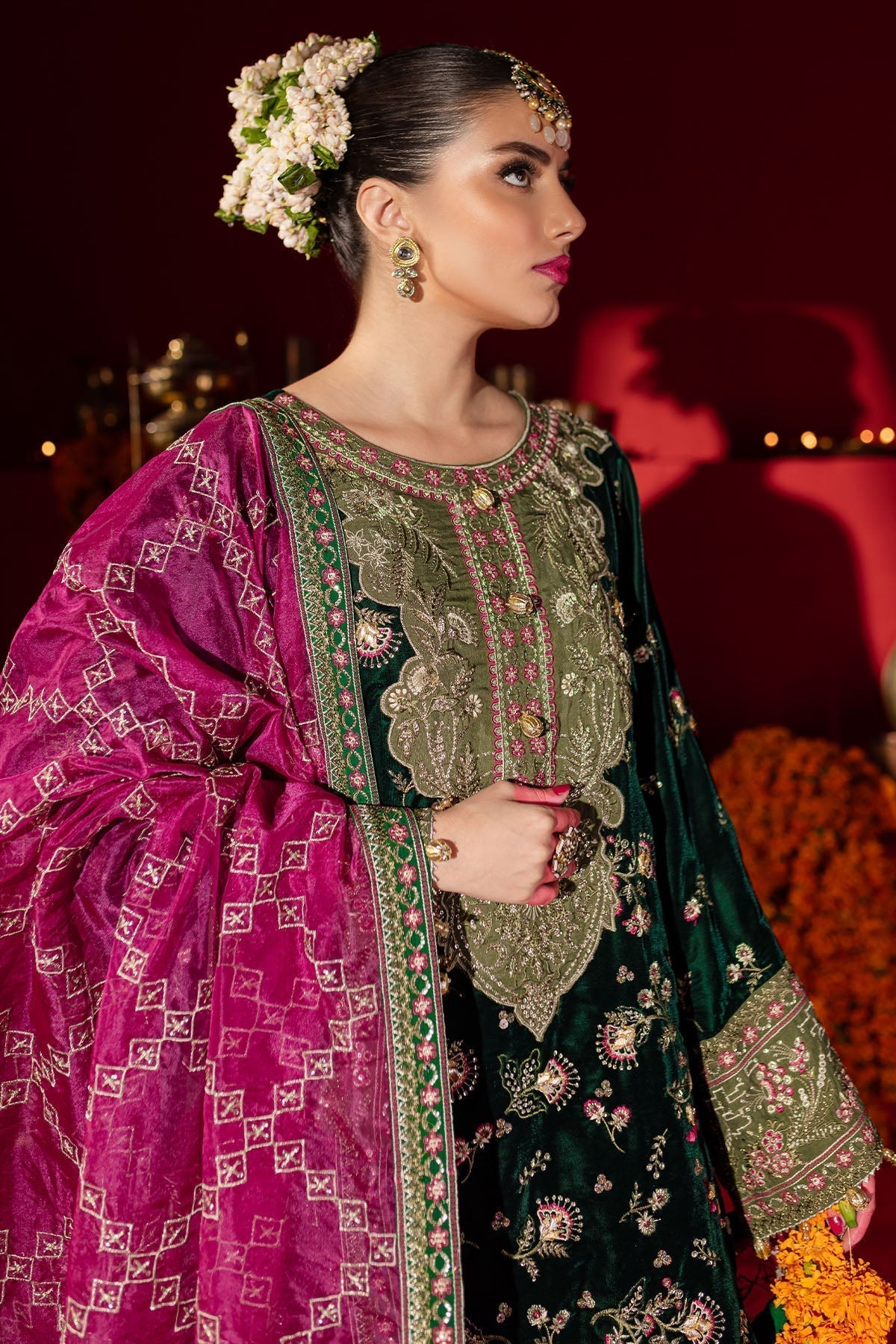 Nureh | Maya Velvet |  NW-88 - by - Libasekhas UK - Registered Vendor of : Nureh - 100% Original Designer Dresss