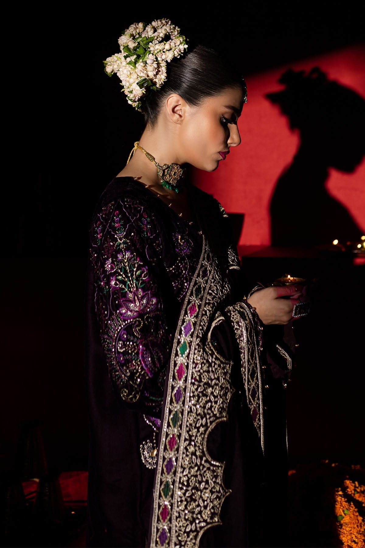 Nureh | Maya Velvet |  NW-91 - by - Libasekhas UK - Registered Vendor of : Nureh - 100% Original Designer Dresss