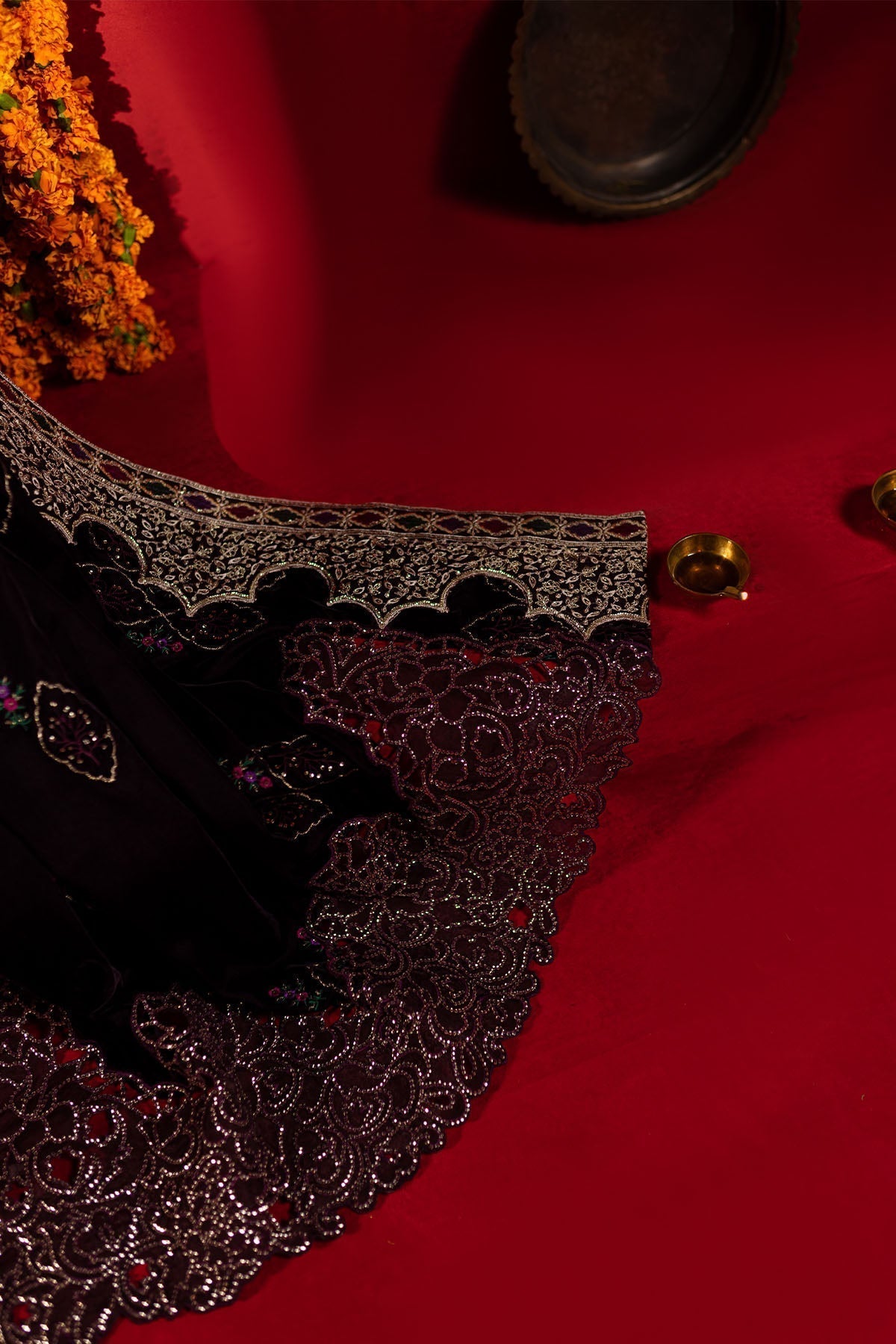 Nureh | Maya Velvet |  NW-91 - by - Libasekhas UK - Registered Vendor of : Nureh - 100% Original Designer Dresss