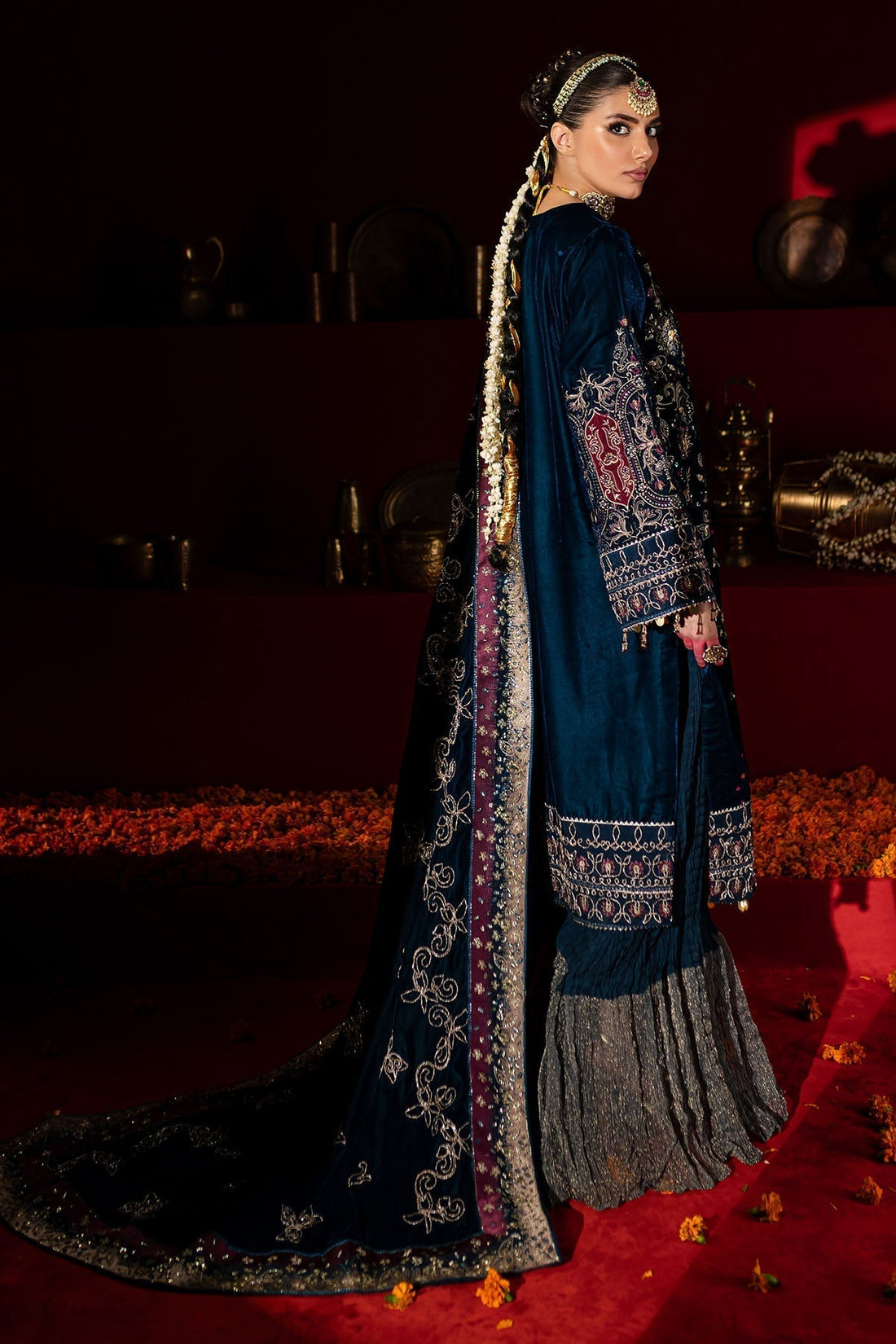 Nureh | Maya Velvet |  NW-90 - by - Libasekhas UK - Registered Vendor of : Nureh - 100% Original Designer Dresss