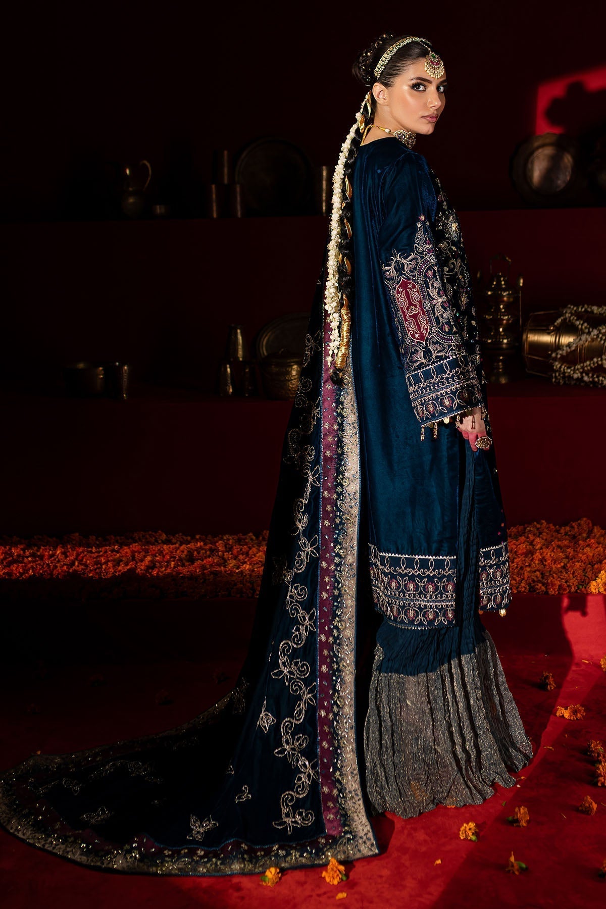 Nureh | Maya Velvet |  NW-90 - by - Libasekhas UK - Registered Vendor of : Nureh - 100% Original Designer Dresss