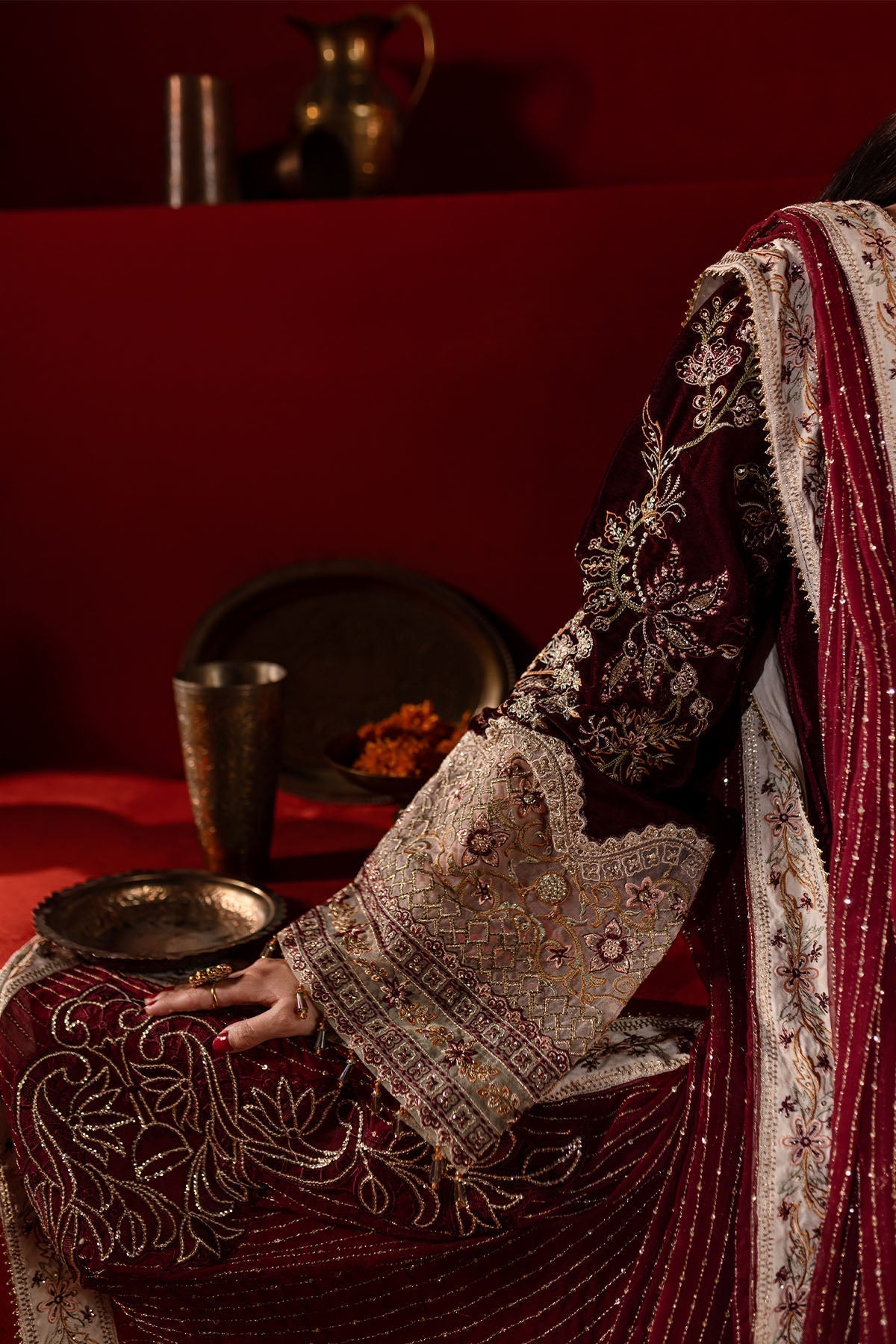 Nureh | Maya Velvet |  NW-89 - by - Libasekhas UK - Registered Vendor of : Nureh - 100% Original Designer Dresss