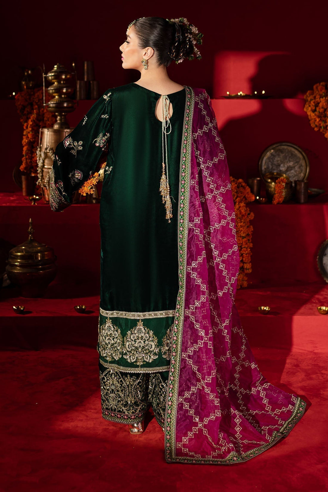 Nureh | Maya Velvet |  NW-88 - by - Libasekhas UK - Registered Vendor of : Nureh - 100% Original Designer Dresss