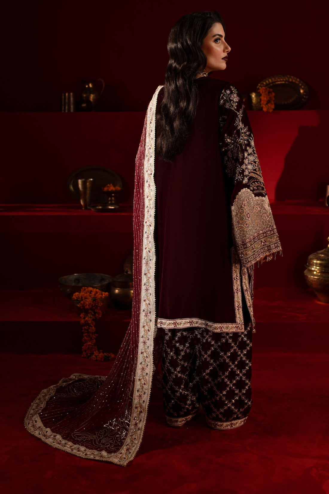 Nureh | Maya Velvet |  NW-89 - by - Libasekhas UK - Registered Vendor of : Nureh - 100% Original Designer Dresss