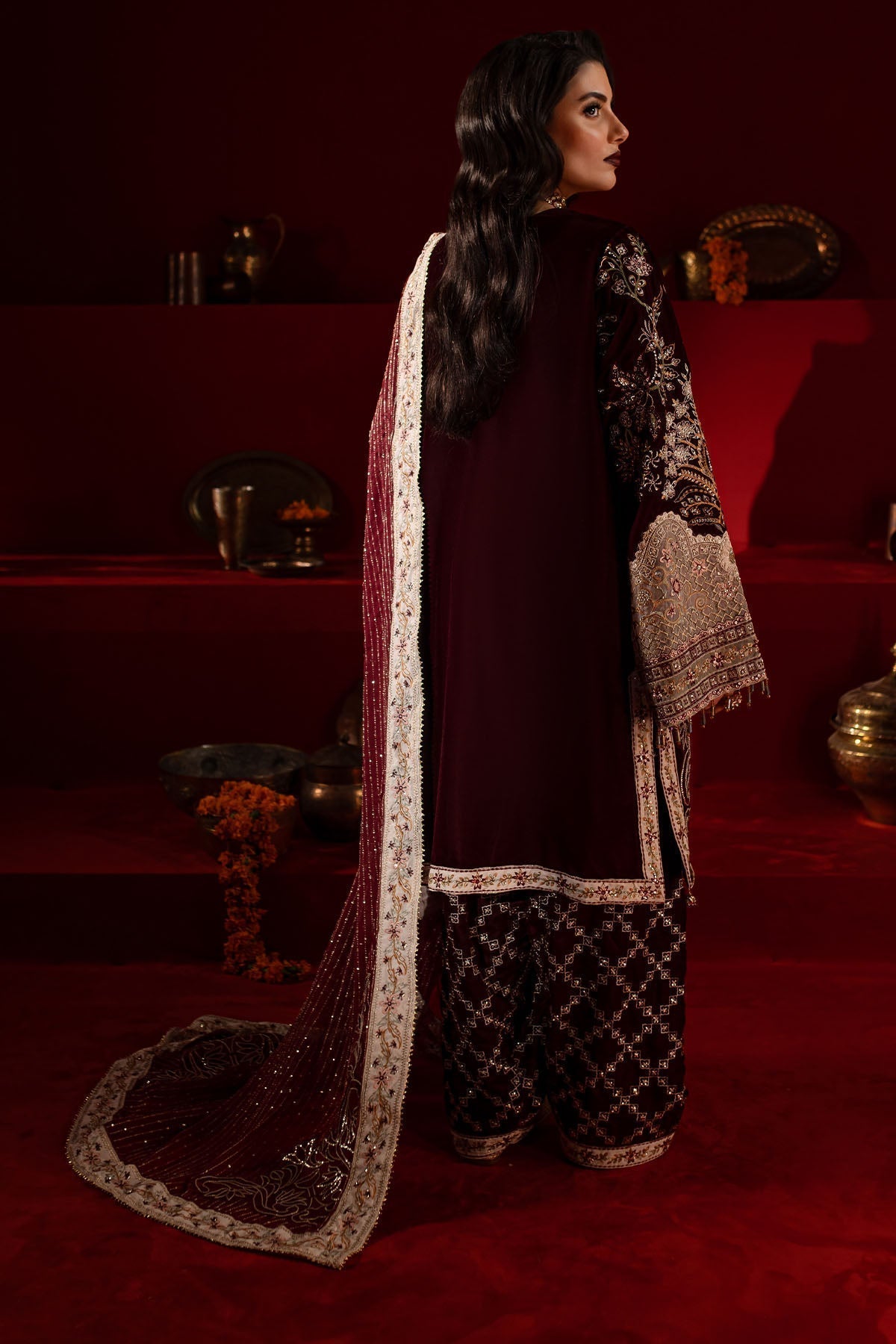 Nureh | Maya Velvet |  NW-89 - by - Libasekhas UK - Registered Vendor of : Nureh - 100% Original Designer Dresss