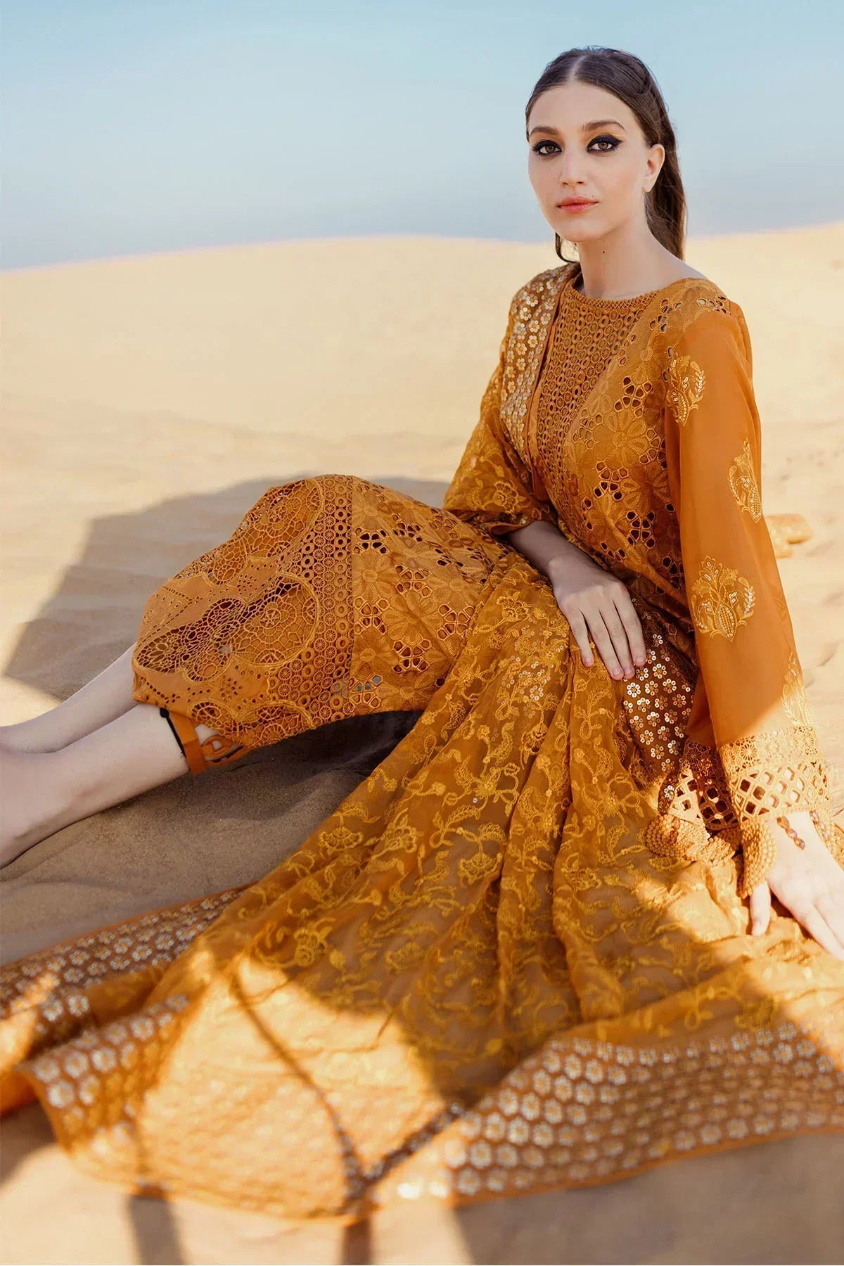 Nureh | Sehra Swiss Voil Lawn | MEEHA - NE-75 - by - Libasekhas UK - Registered Vendor of : Nureh - 100% Original Designer Dresss