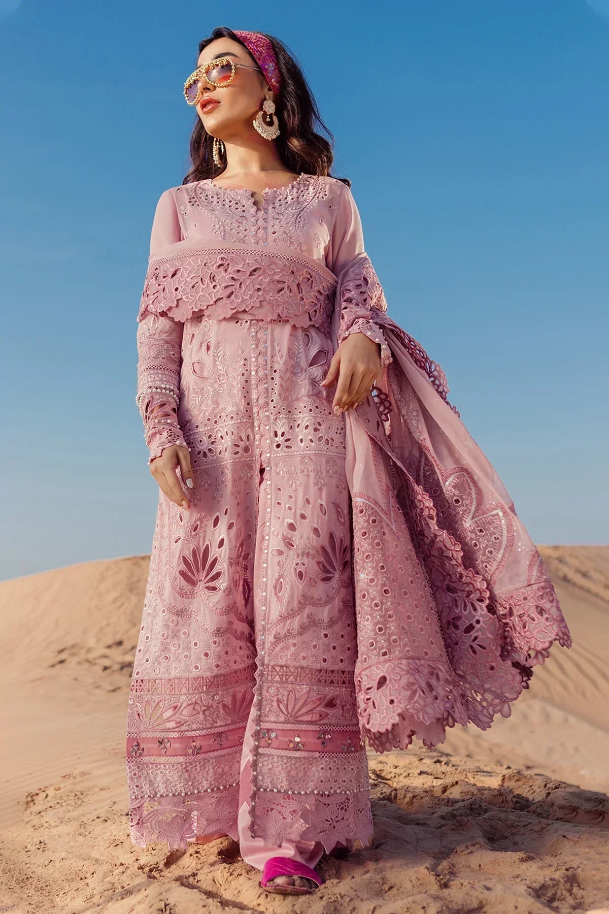 Nureh | Sehra Swiss Voil Lawn | CARNIVAL - NE-73 - by - Libasekhas UK - Registered Vendor of : Nureh - 100% Original Designer Dresss