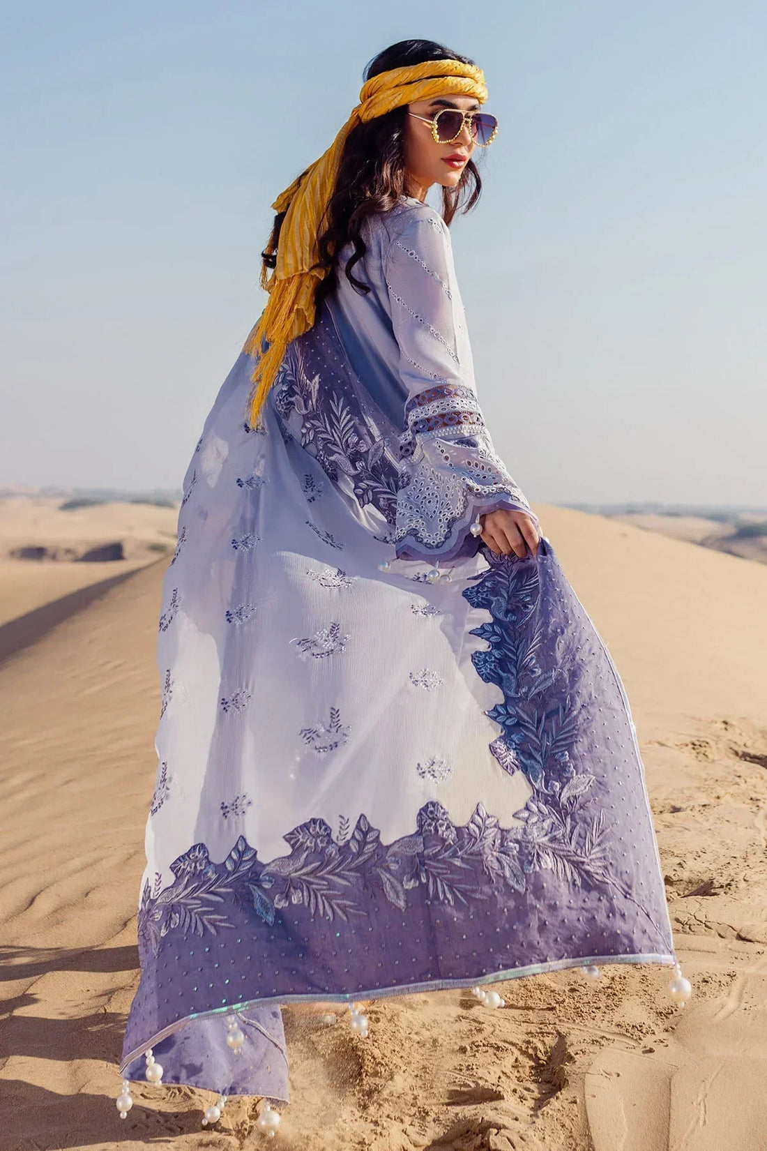 Nureh | Sehra Swiss Voil Lawn | CAMEO - NE-80 - by - Libasekhas UK - Registered Vendor of : Nureh - 100% Original Designer Dresss