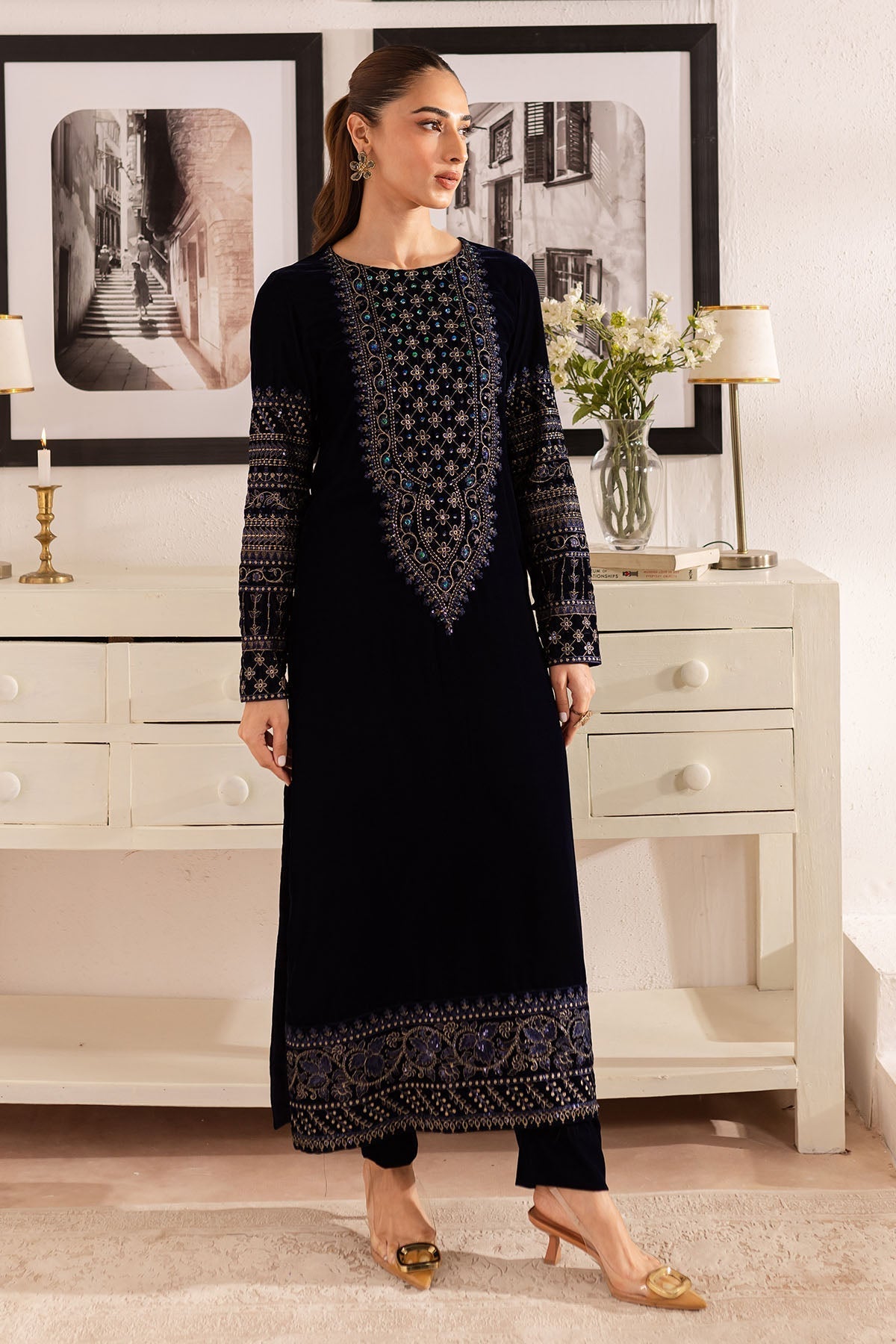 Nureh | Shades of Winter |  NP-593 - by - Libasekhas UK - Registered Vendor of : Nureh - 100% Original Designer Dresss