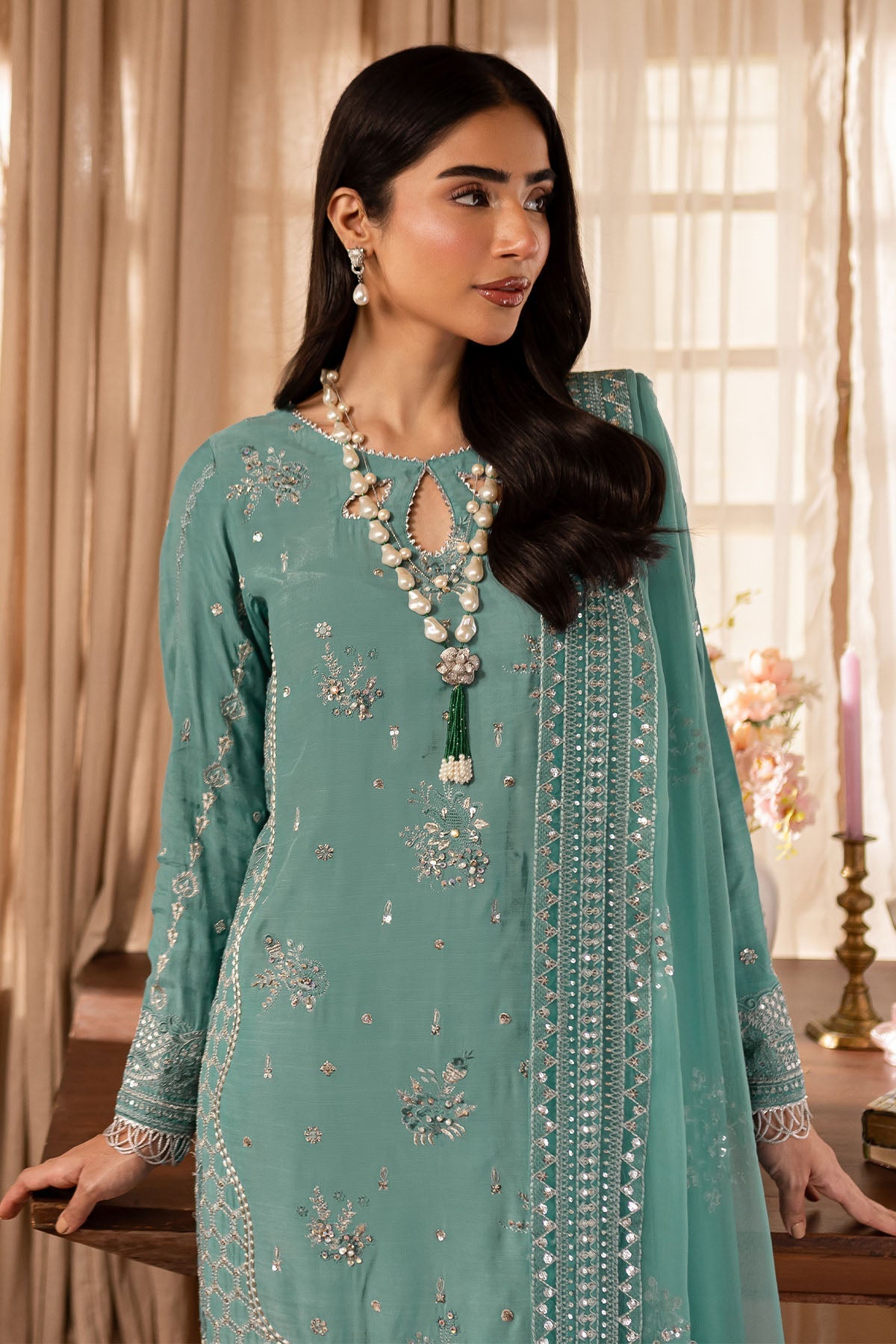 Nureh | Shades of Winter |  NP-576 - by - Libasekhas UK - Registered Vendor of : Nureh - 100% Original Designer Dresss