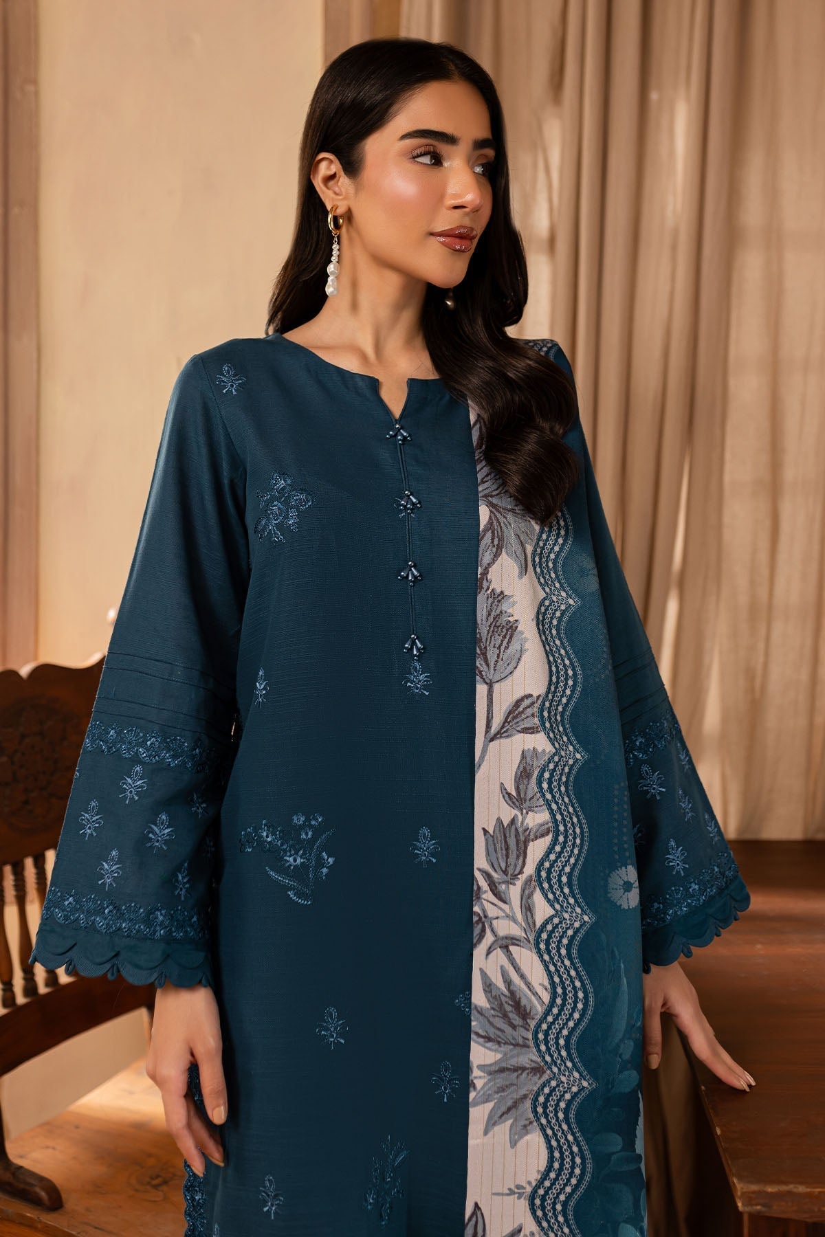 Nureh | Shades of Winter |  NP-580 - by - Libasekhas UK - Registered Vendor of : Nureh - 100% Original Designer Dresss