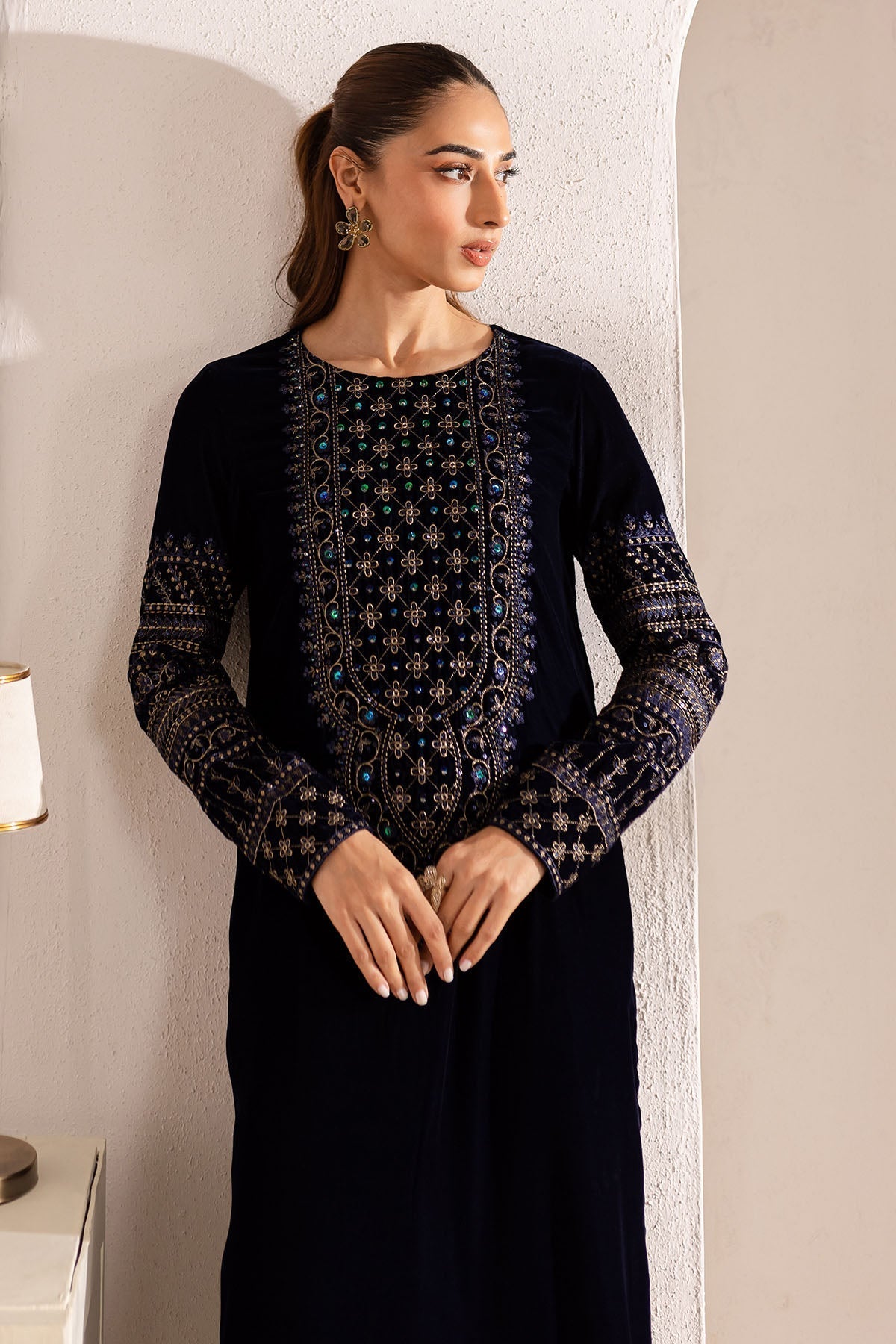 Nureh | Shades of Winter |  NP-593 - by - Libasekhas UK - Registered Vendor of : Nureh - 100% Original Designer Dresss