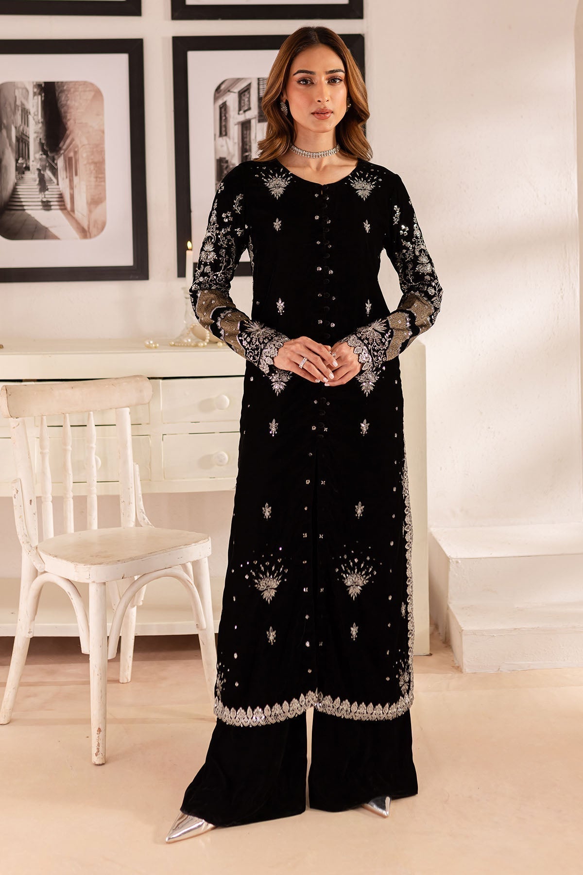 Nureh | Shades of Winter |  NP-592 - by - Libasekhas UK - Registered Vendor of : Nureh - 100% Original Designer Dresss