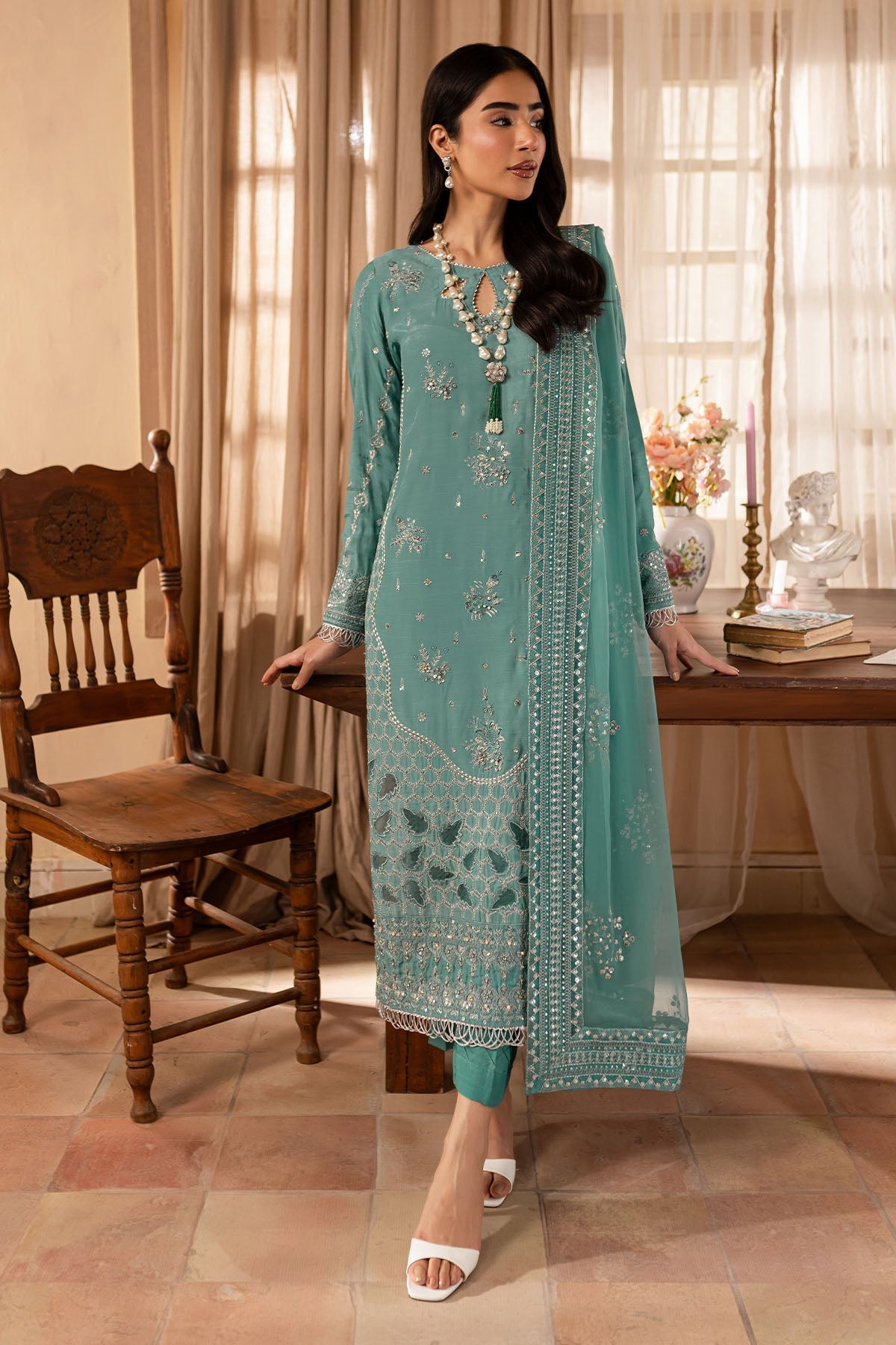 Nureh | Shades of Winter |  NP-576 - by - Libasekhas UK - Registered Vendor of : Nureh - 100% Original Designer Dresss