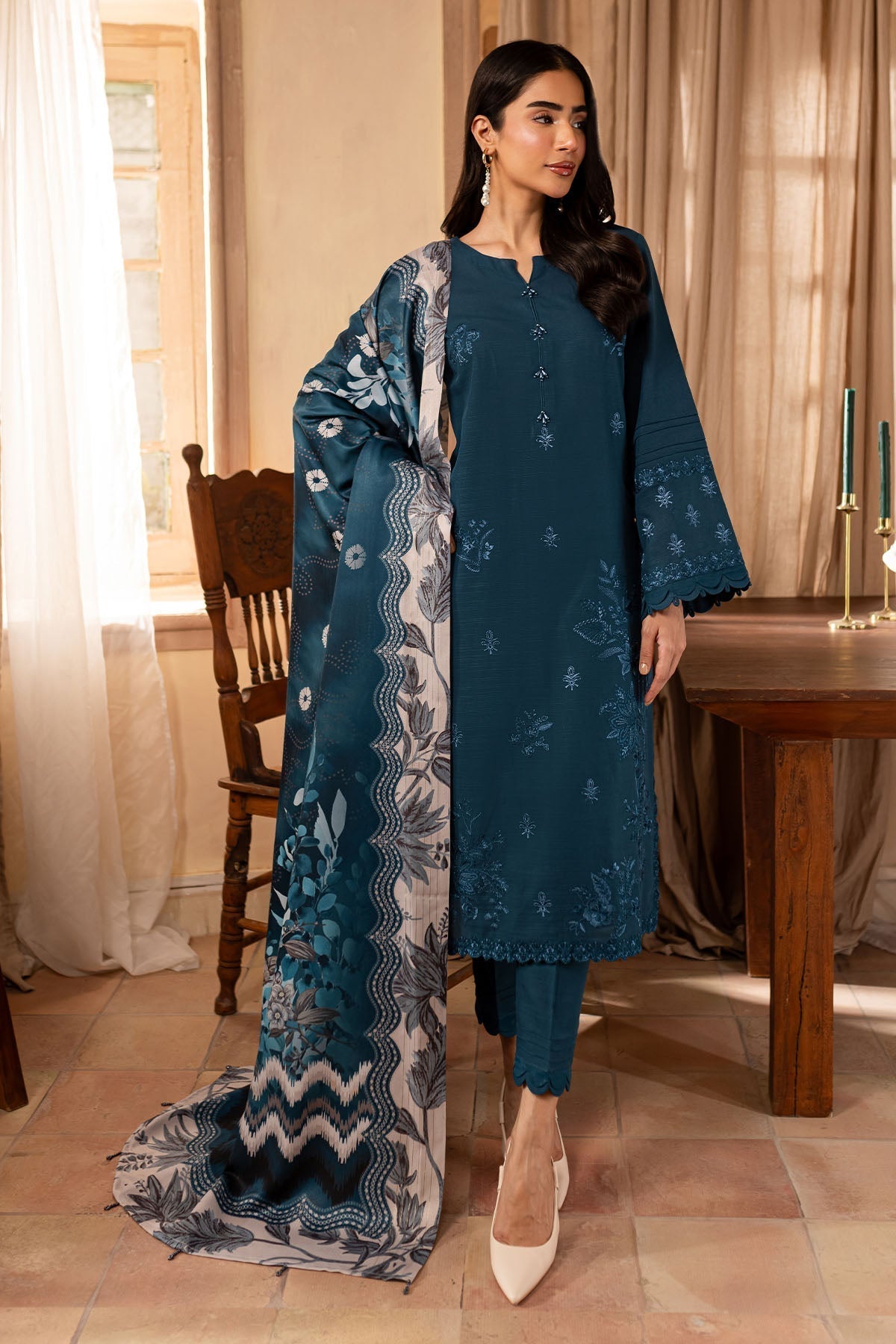 Nureh | Shades of Winter |  NP-580 - by - Libasekhas UK - Registered Vendor of : Nureh - 100% Original Designer Dresss