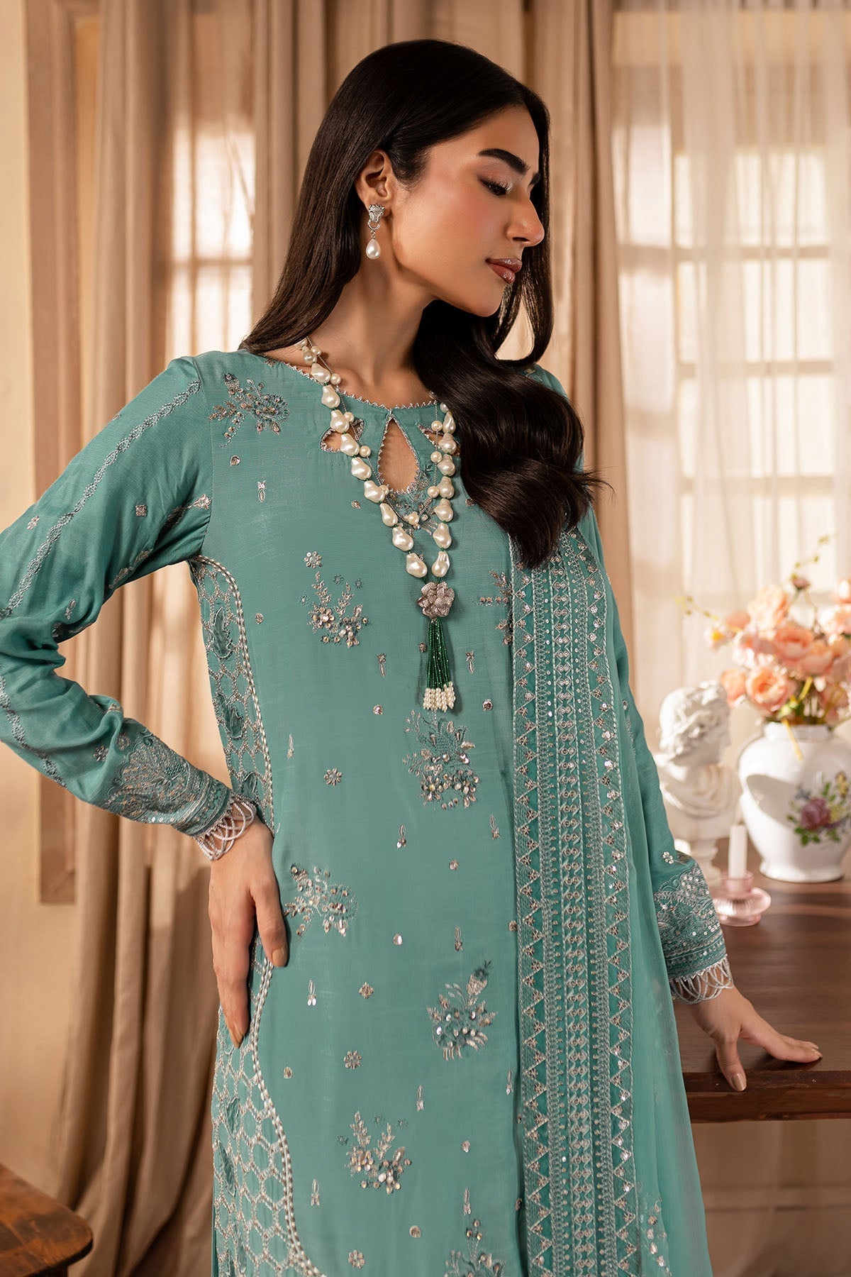 Nureh | Shades of Winter |  NP-576 - by - Libasekhas UK - Registered Vendor of : Nureh - 100% Original Designer Dresss