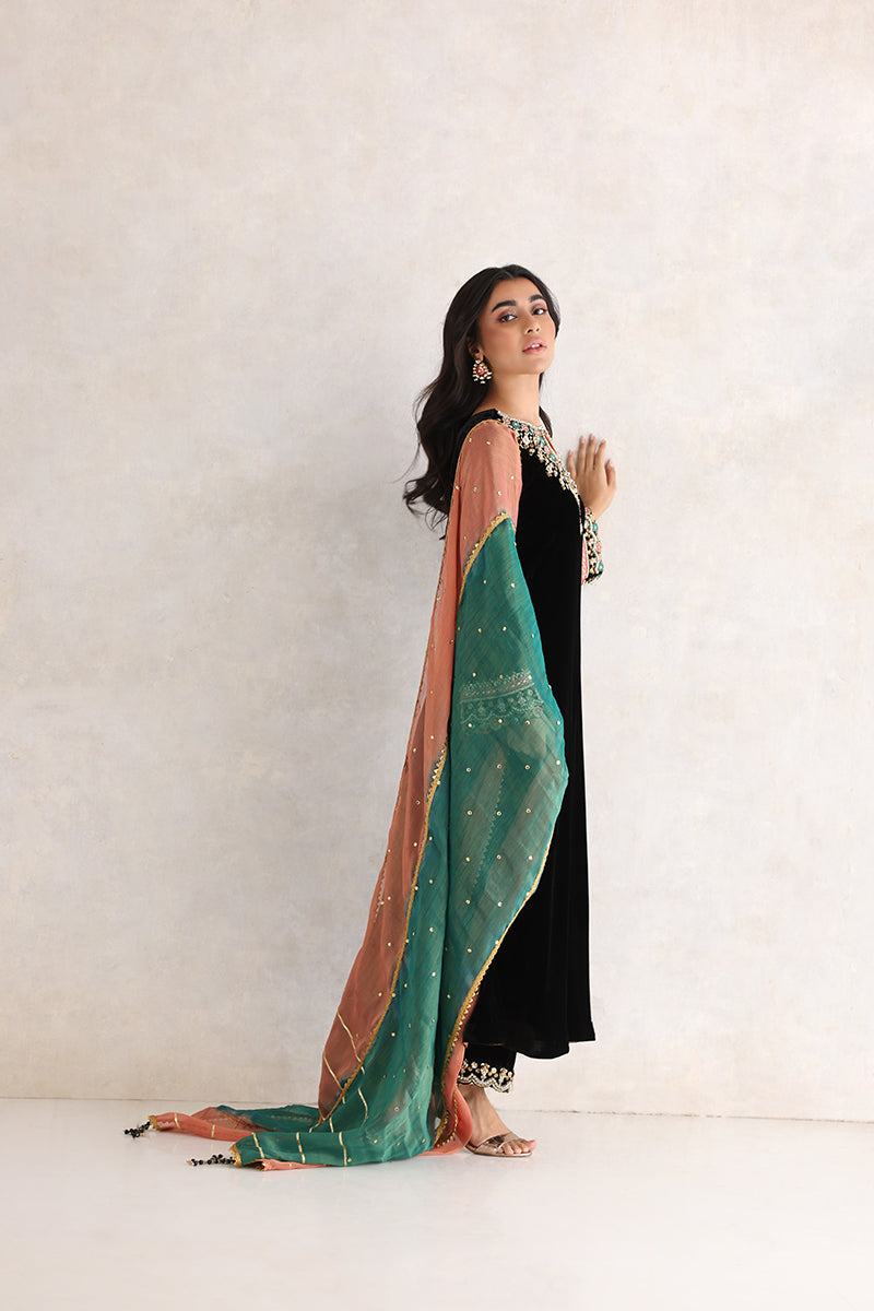 Sana Abbas | Velvet Formals | NURGUL - by - Libasekhas UK - Registered Vendor of : Sana Abbas - 100% Original Designer Dresss