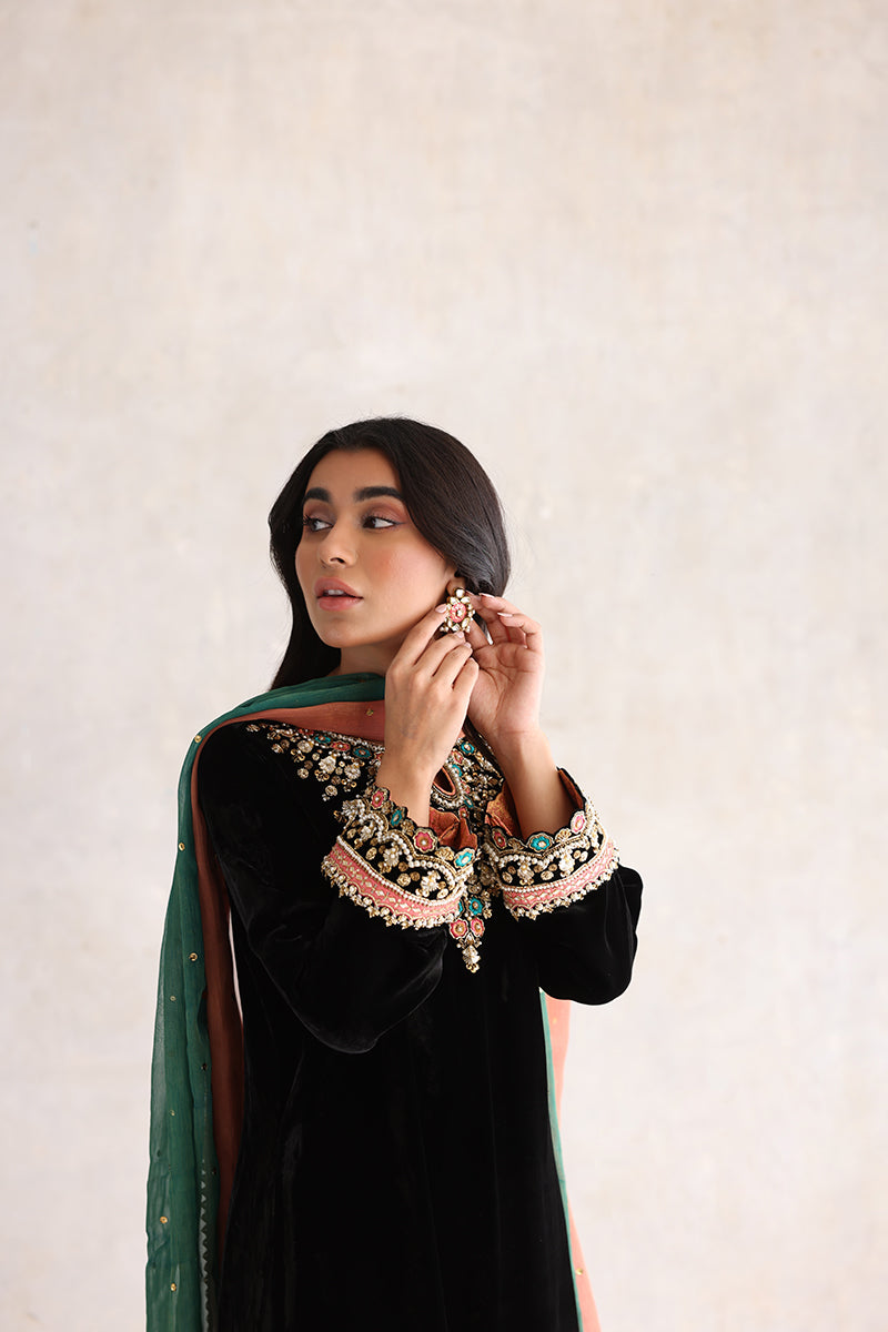 Sana Abbas | Velvet Formals | NURGUL - by - Libasekhas UK - Registered Vendor of : Sana Abbas - 100% Original Designer Dresss