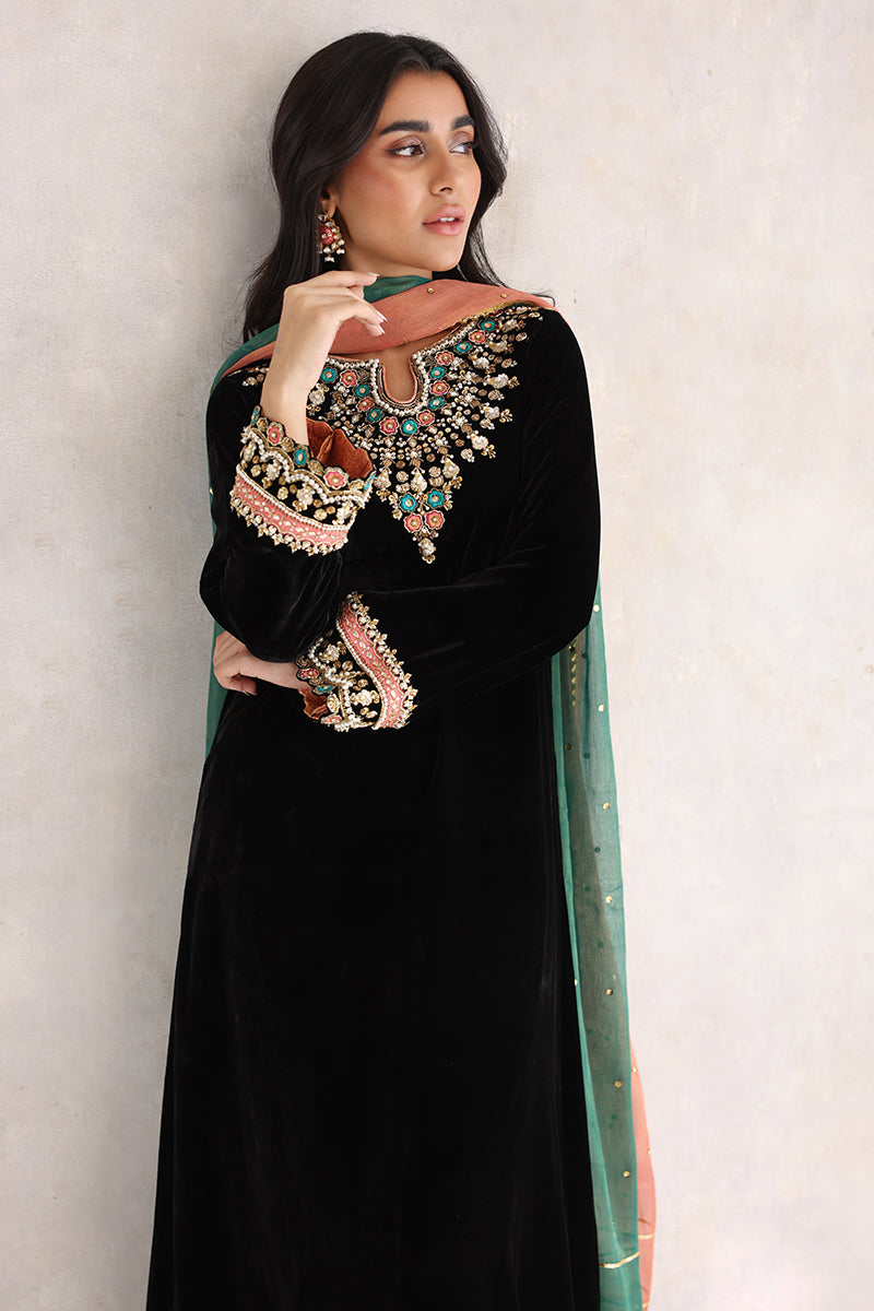 Sana Abbas | Velvet Formals | NURGUL - by - Libasekhas UK - Registered Vendor of : Sana Abbas - 100% Original Designer Dresss