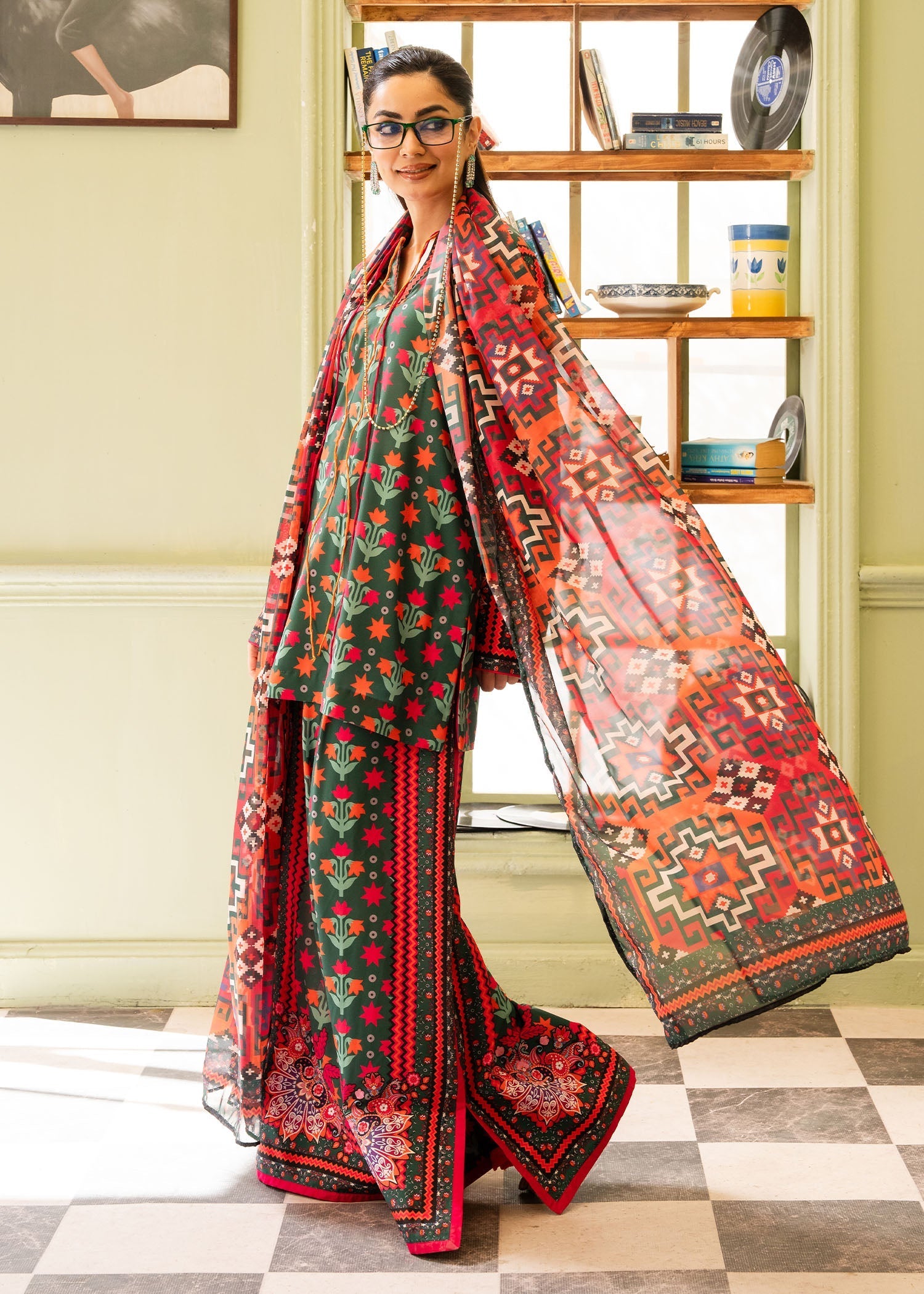 Maria Osama Khan | Retro 26 | Bloom - by Libasekhas UK - Registered Vendor of : Maria Osama Khan - 100% Original Designer Dress