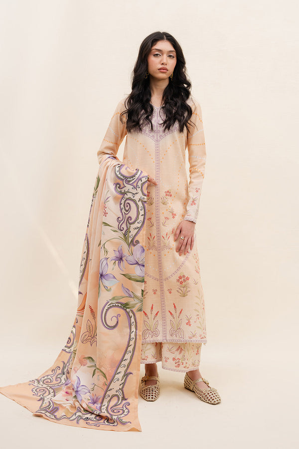 Maryum N Maria | Latte Layers Pret | SILKEN STEAM - MWS5829 - by Libasekhas UK - Registered Vendor of : Maryum N Maria - 100% Original Designer Dress
